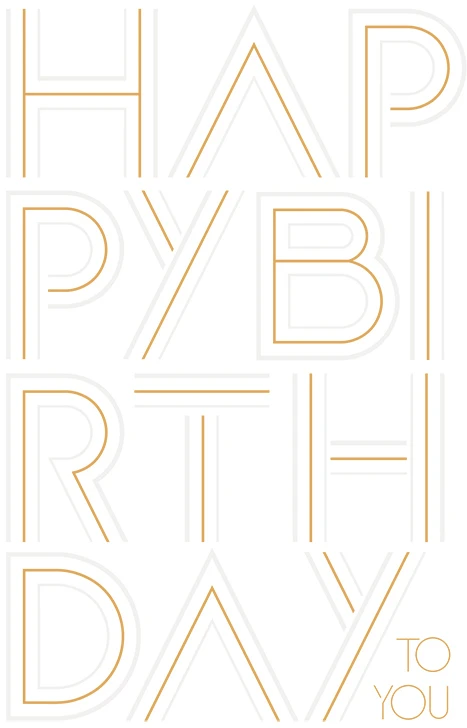 ABC Geburtstagskarte B6 51258 Happy Birthday to you