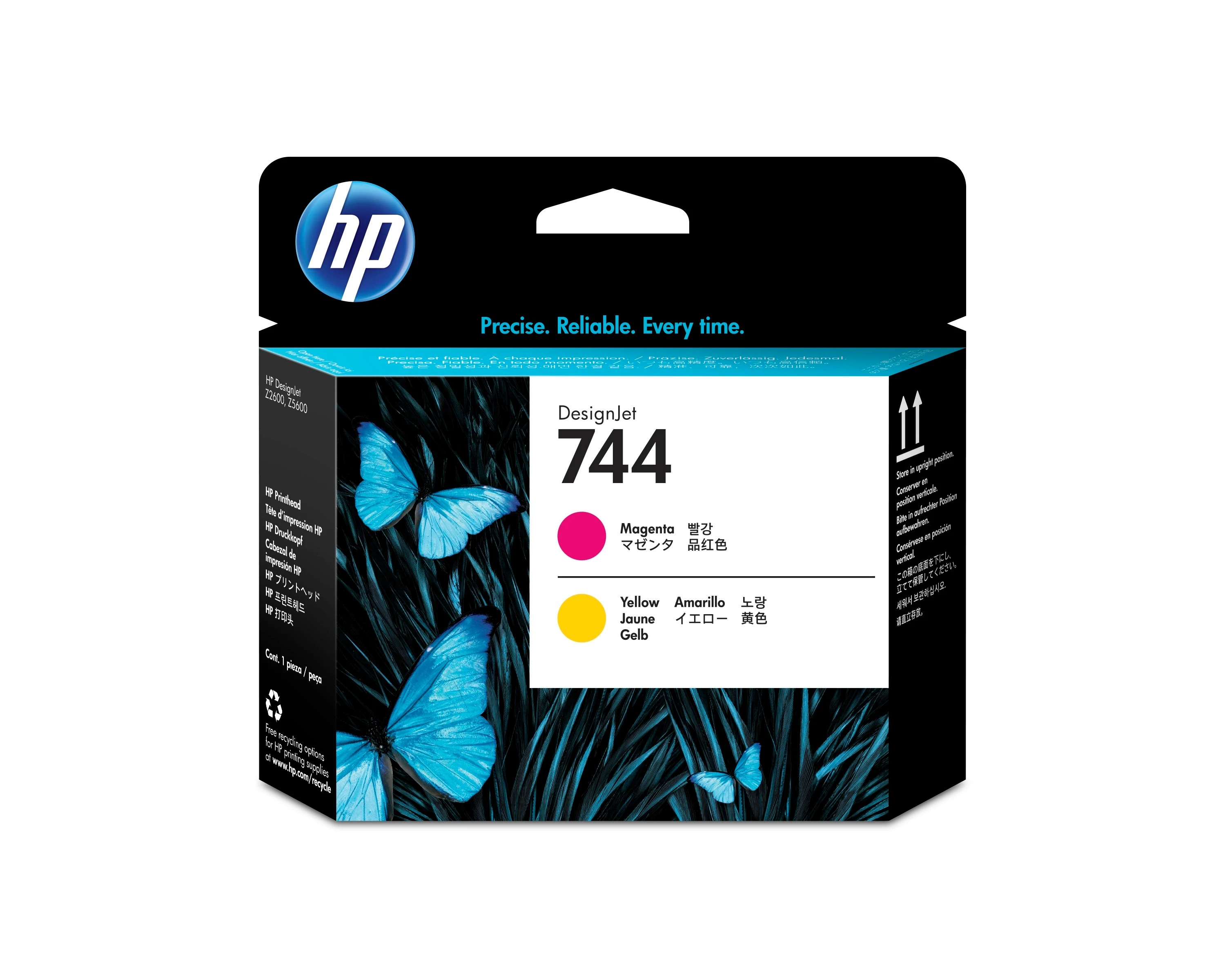 HP Tintendruckkopf gelb, magenta (F9J87A, 744)