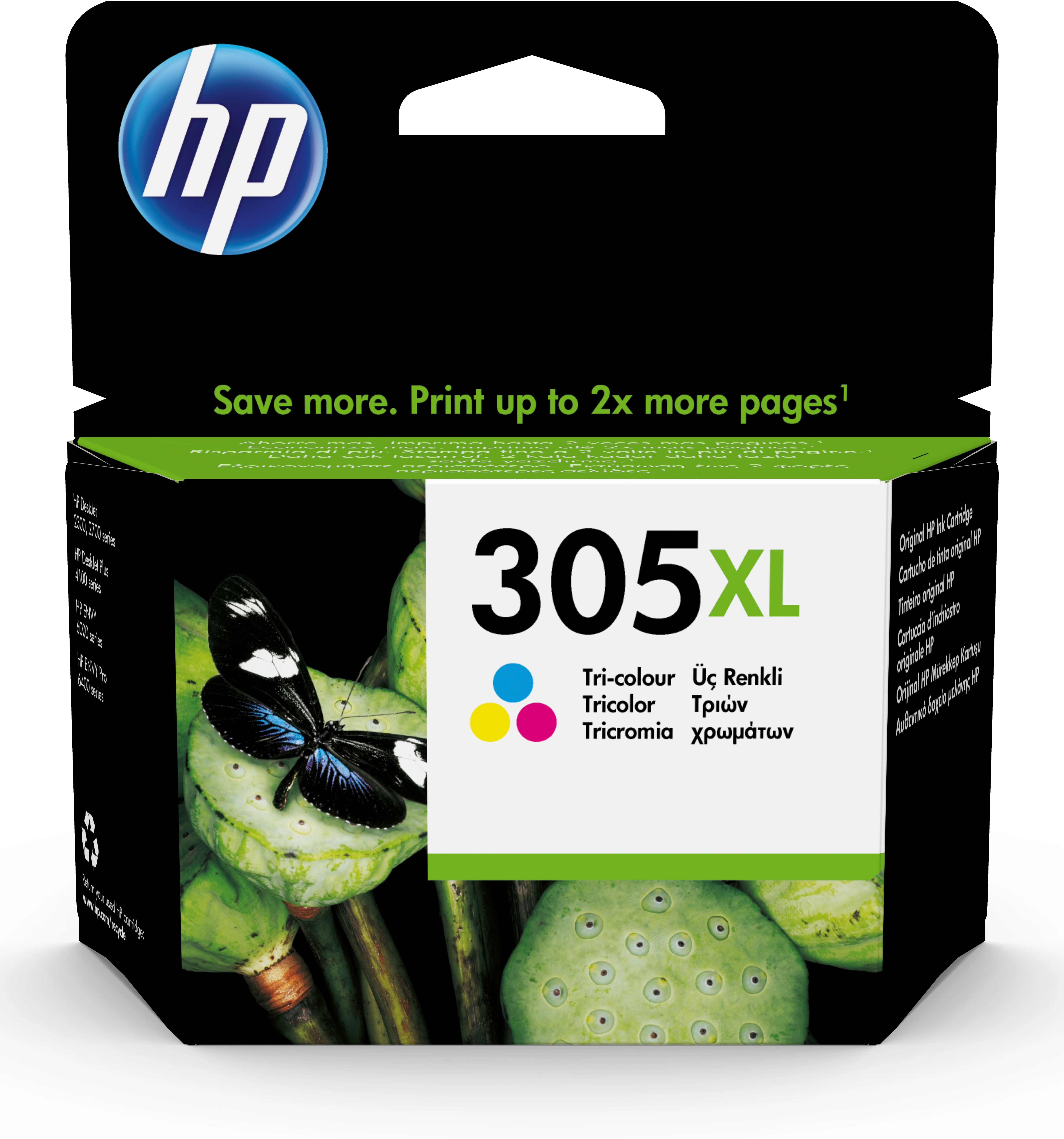 HP Tintendruckkopf cyan/magenta/gelb HC (3YM63AE, 305XL)