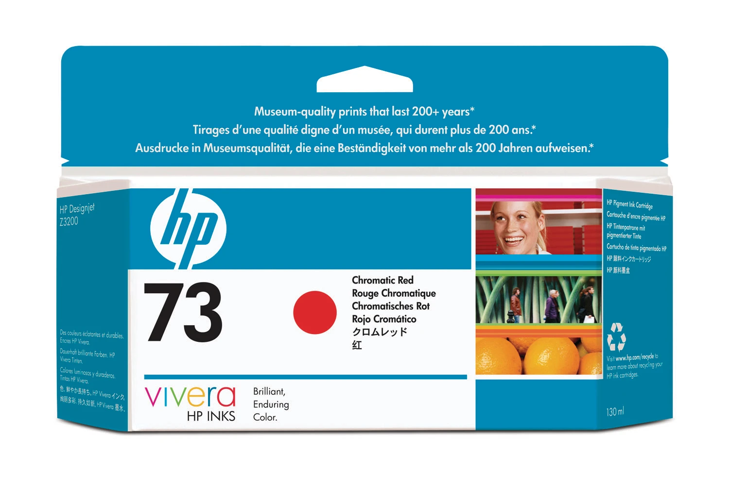 HP Tintenpatrone chromatic rot (CD951A, 73)