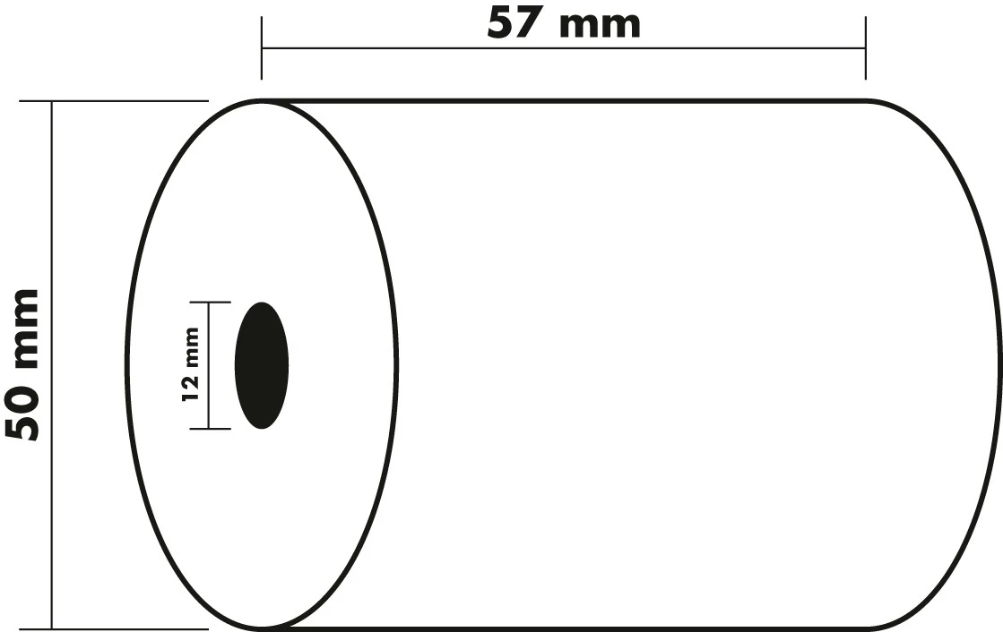 EXACOMPTA Rollen Offset Papier 10 Stk. 40346E 57x50mmx20m für Kasse