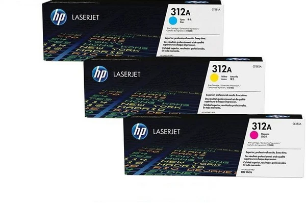 HP Toner-Kartusche gelb, magenta, cyan (CF440AM, 312A)