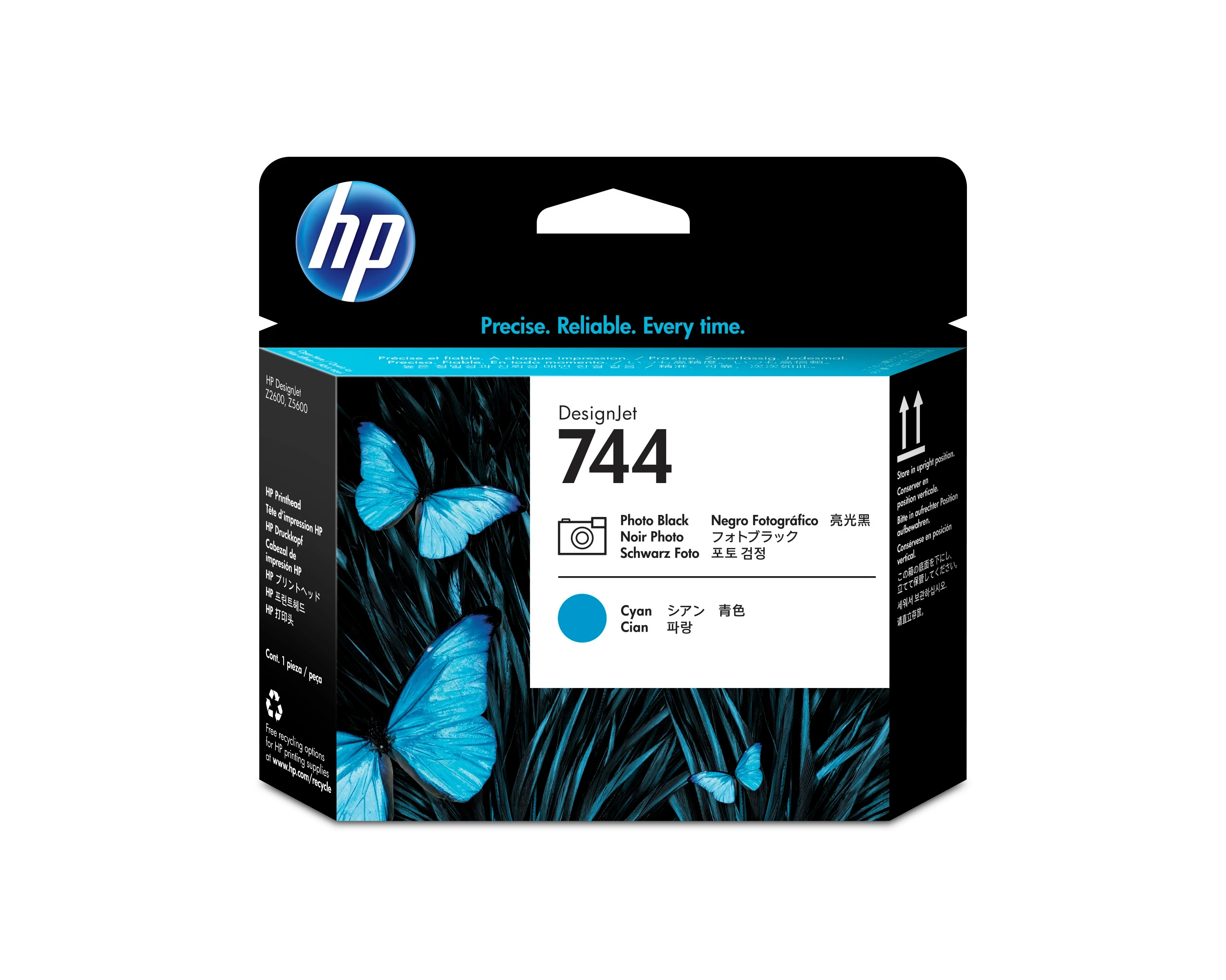 HP Tintendruckkopf schwarz, cyan (F9J86A, 744)