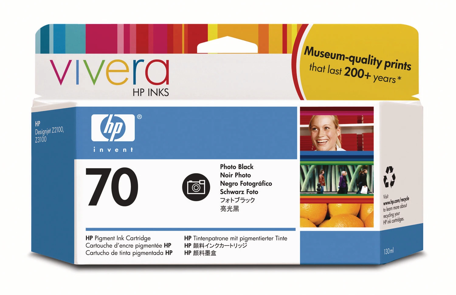HP Tintenpatrone photo schwarz (C9449A, 70)