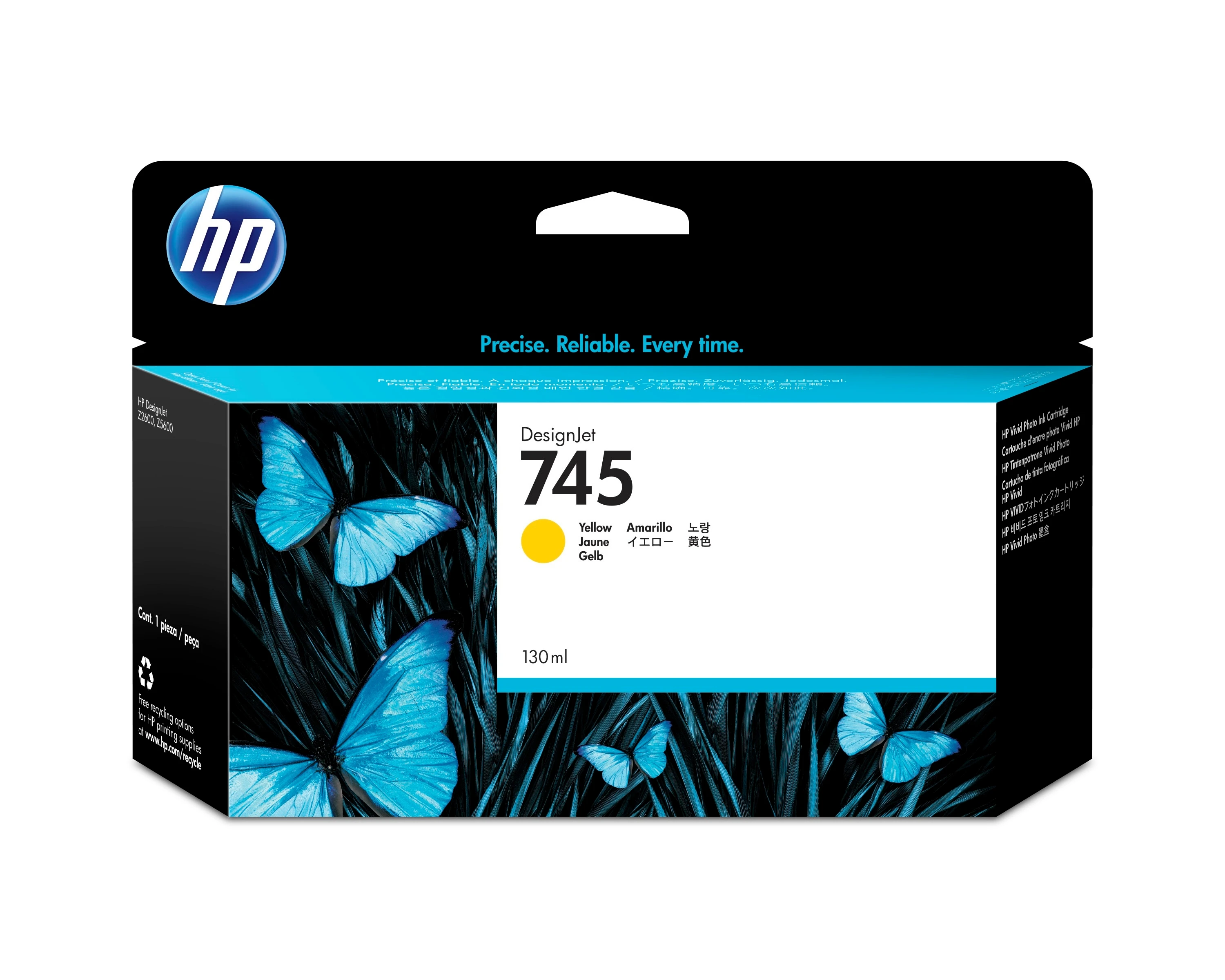 HP Tintenpatrone gelb (F9J96A, 745)