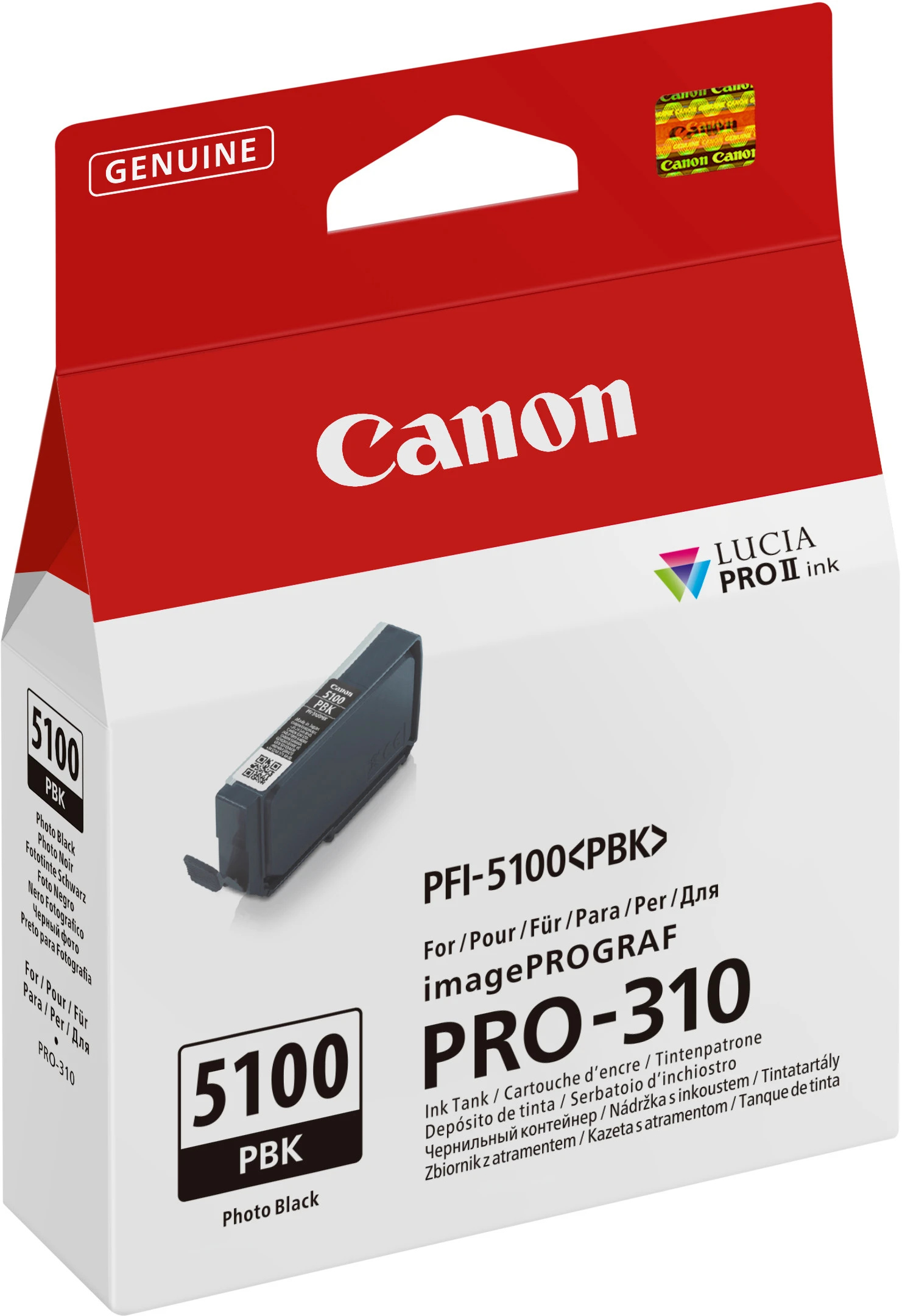 Canon Tintenpatrone photo schwarz (6952C001, PFI-5100PBK)