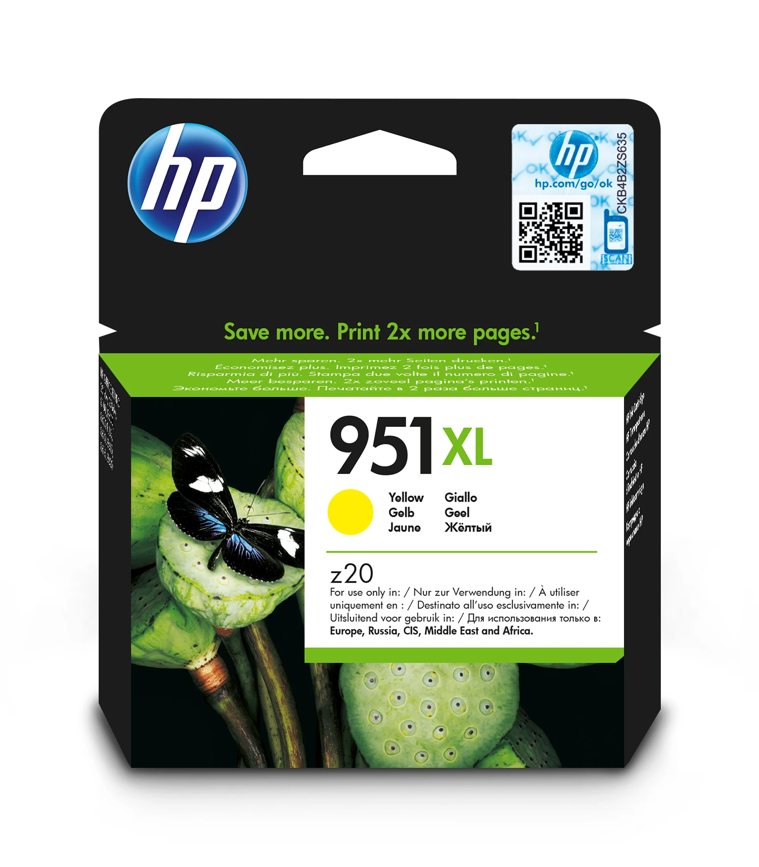 HP Tintenpatrone gelb HC (CN048AE, 951XL)