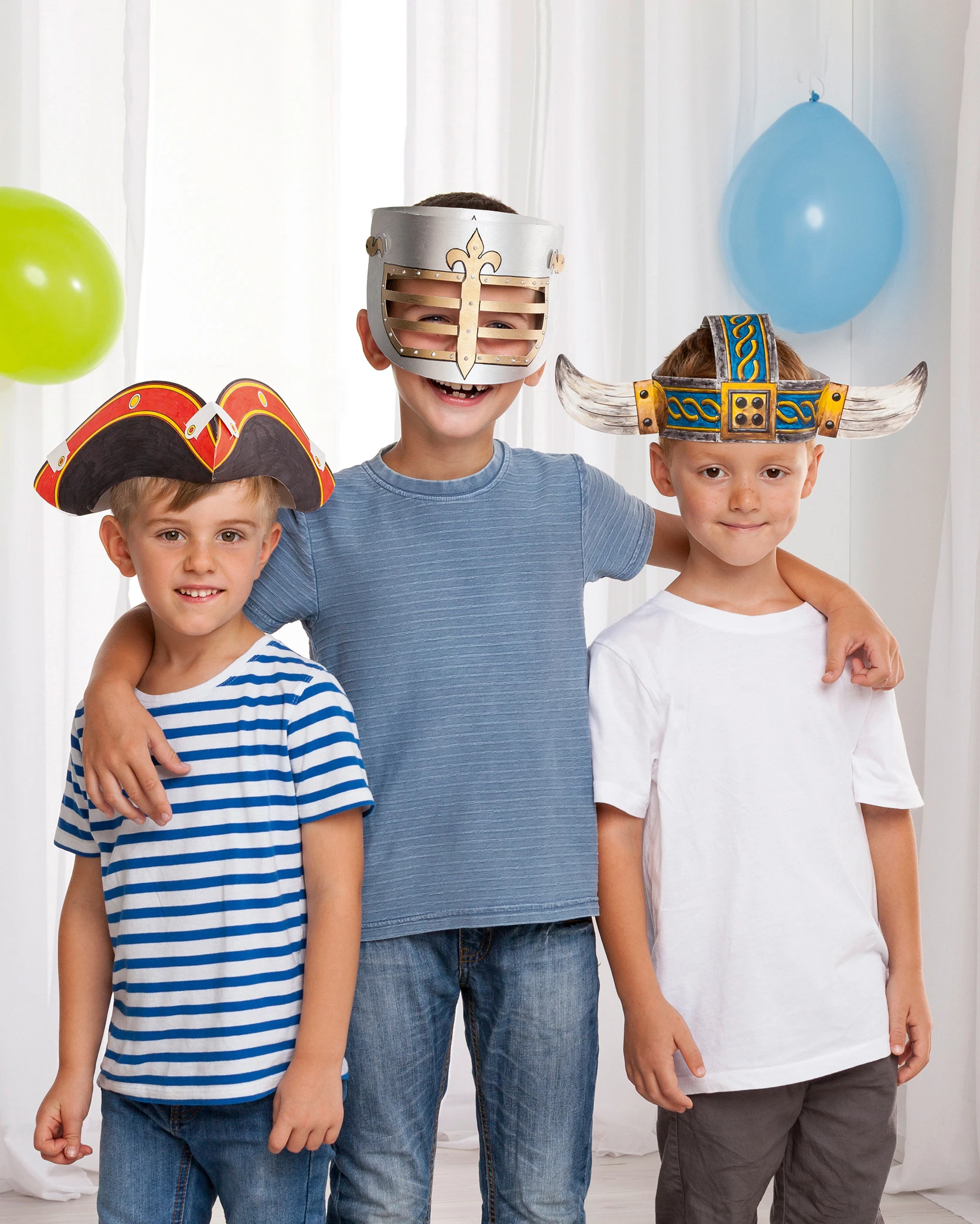FOLIA Kinderhüte-Set Abenteuer 23308 3 Formen ass.