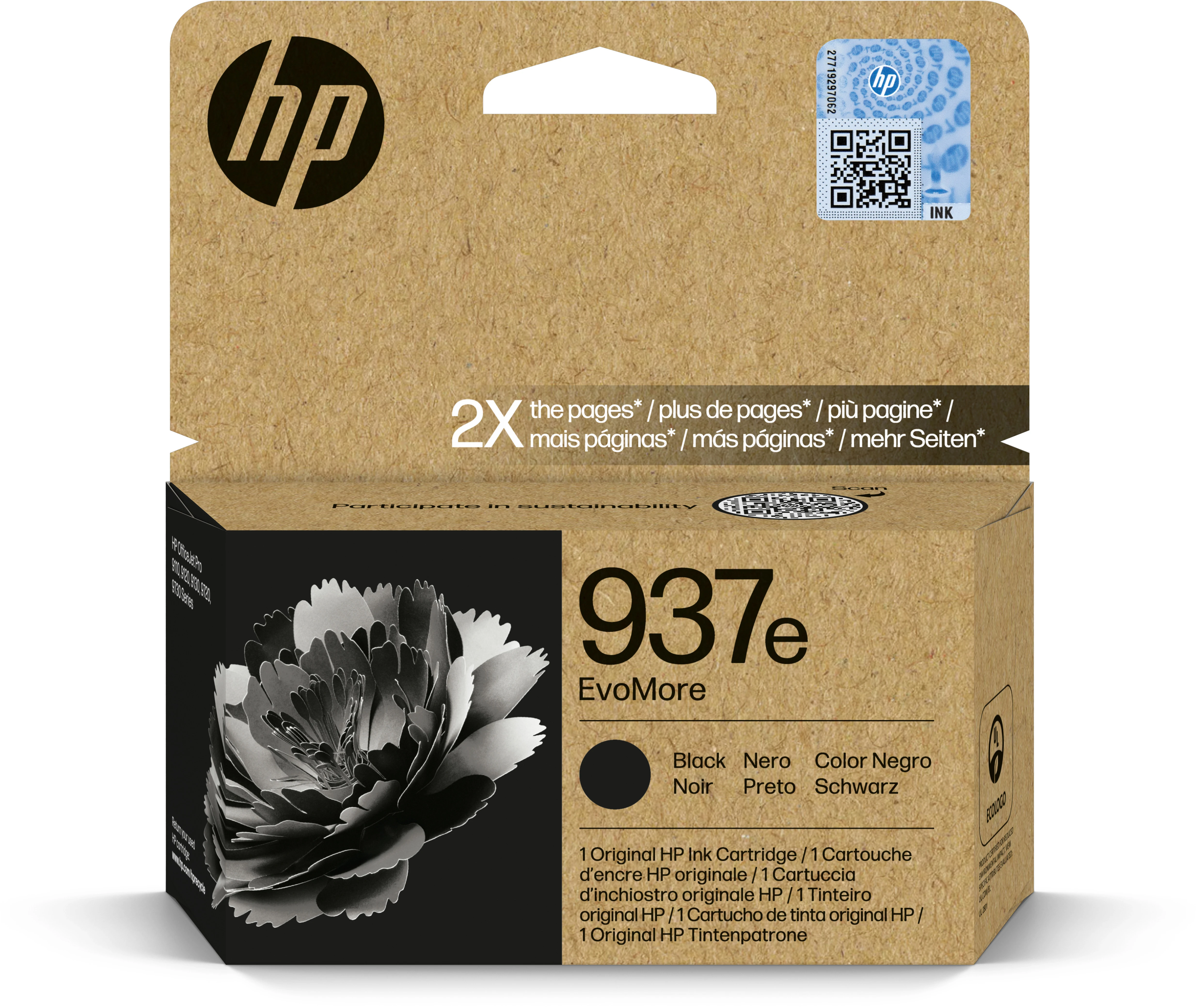 HP Tintendruckkopf EvoMore schwarz HC (4S6W9NE, 937e)