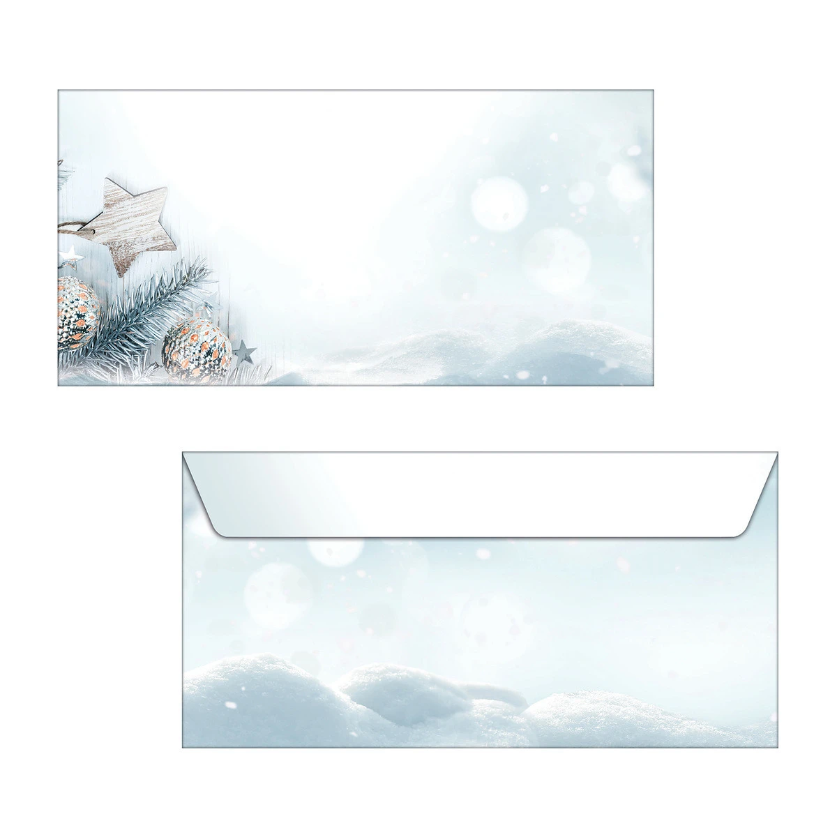 SIGEL Couvert Weihnachten C6/5 DU312 90g, Snow Star 25 Stück