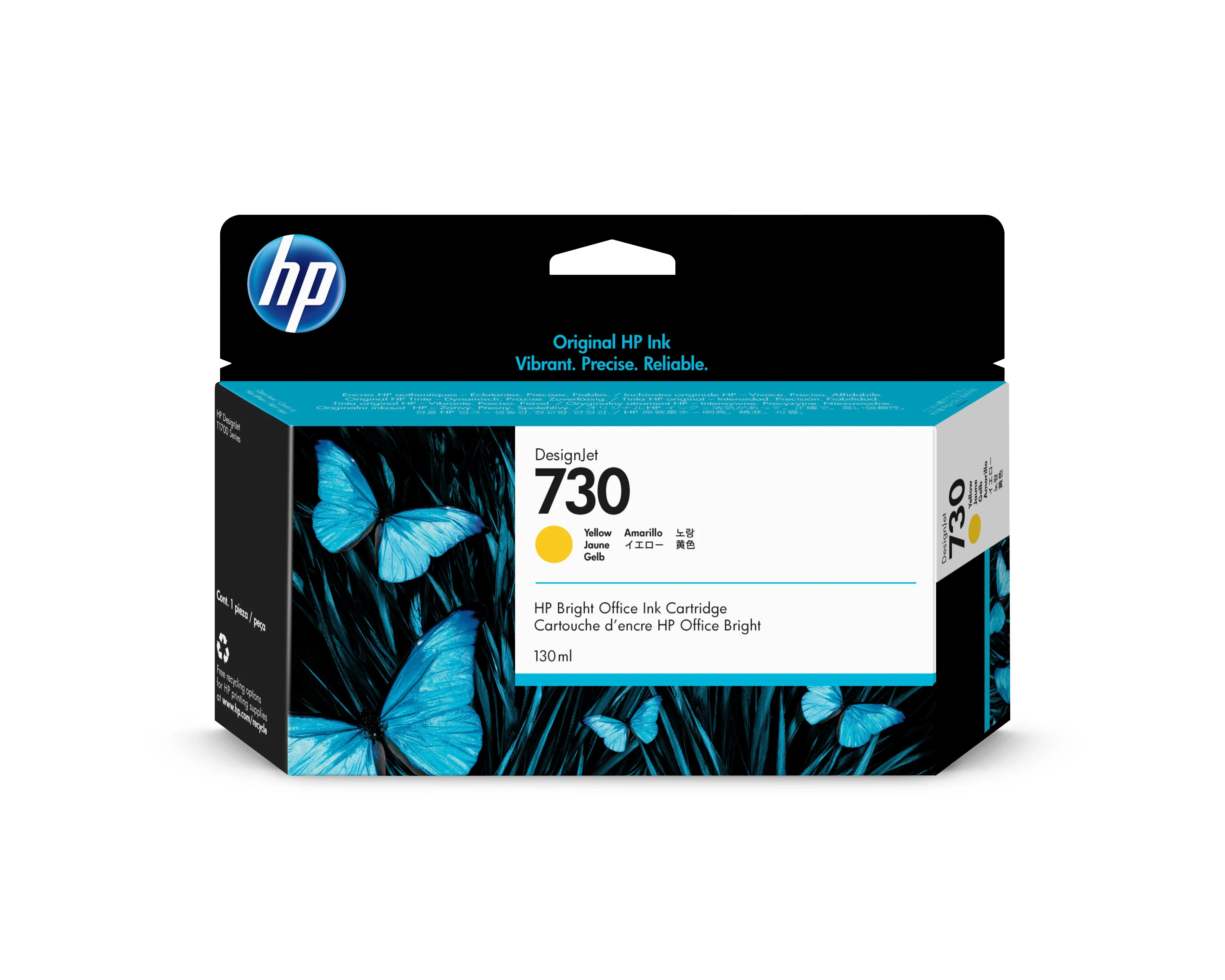 HP Tintenpatrone gelb SC (P2V64A, 730)