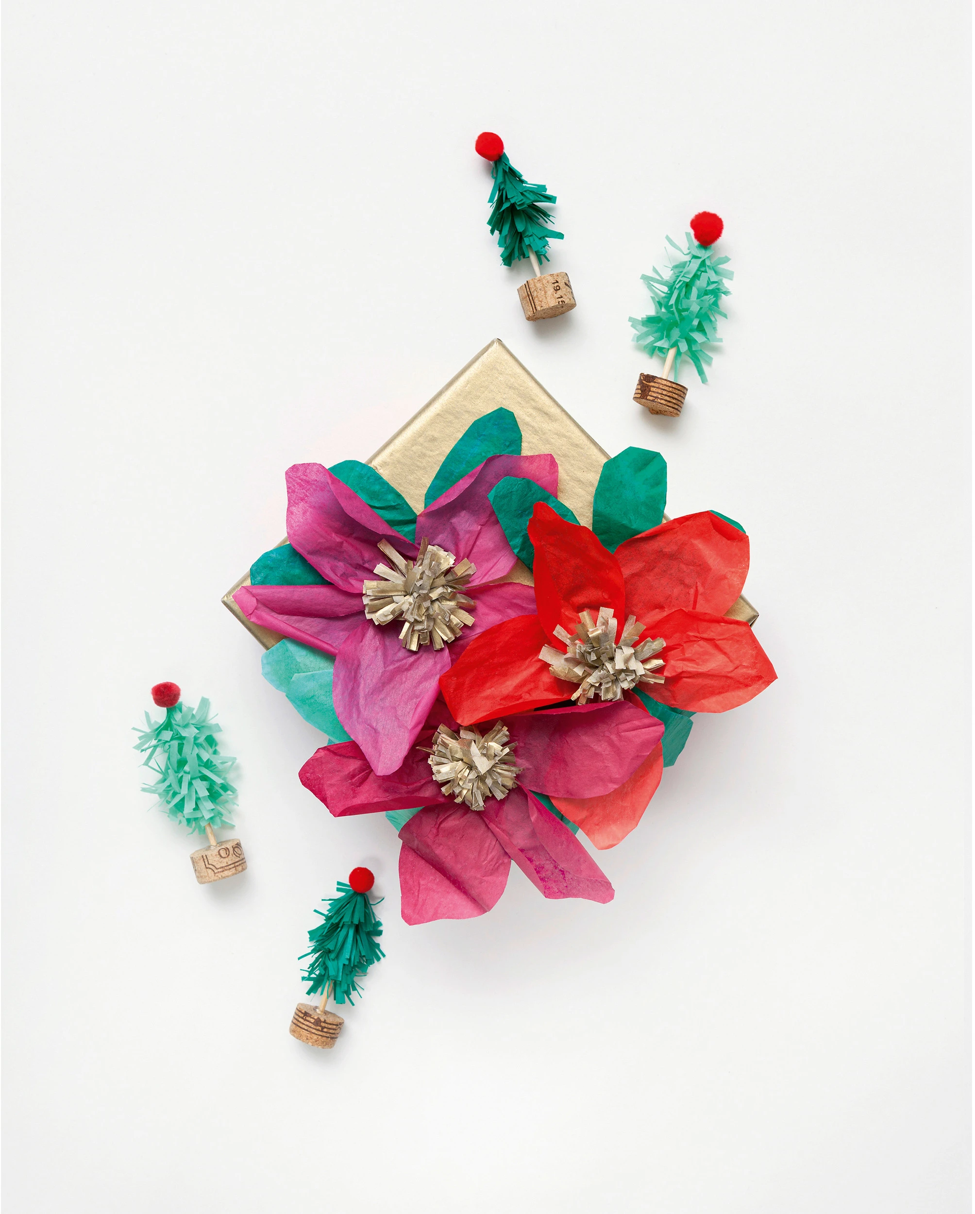 FOLIA Blumenseide 50x70 cm 91095 Weihnachten 10 Bogen