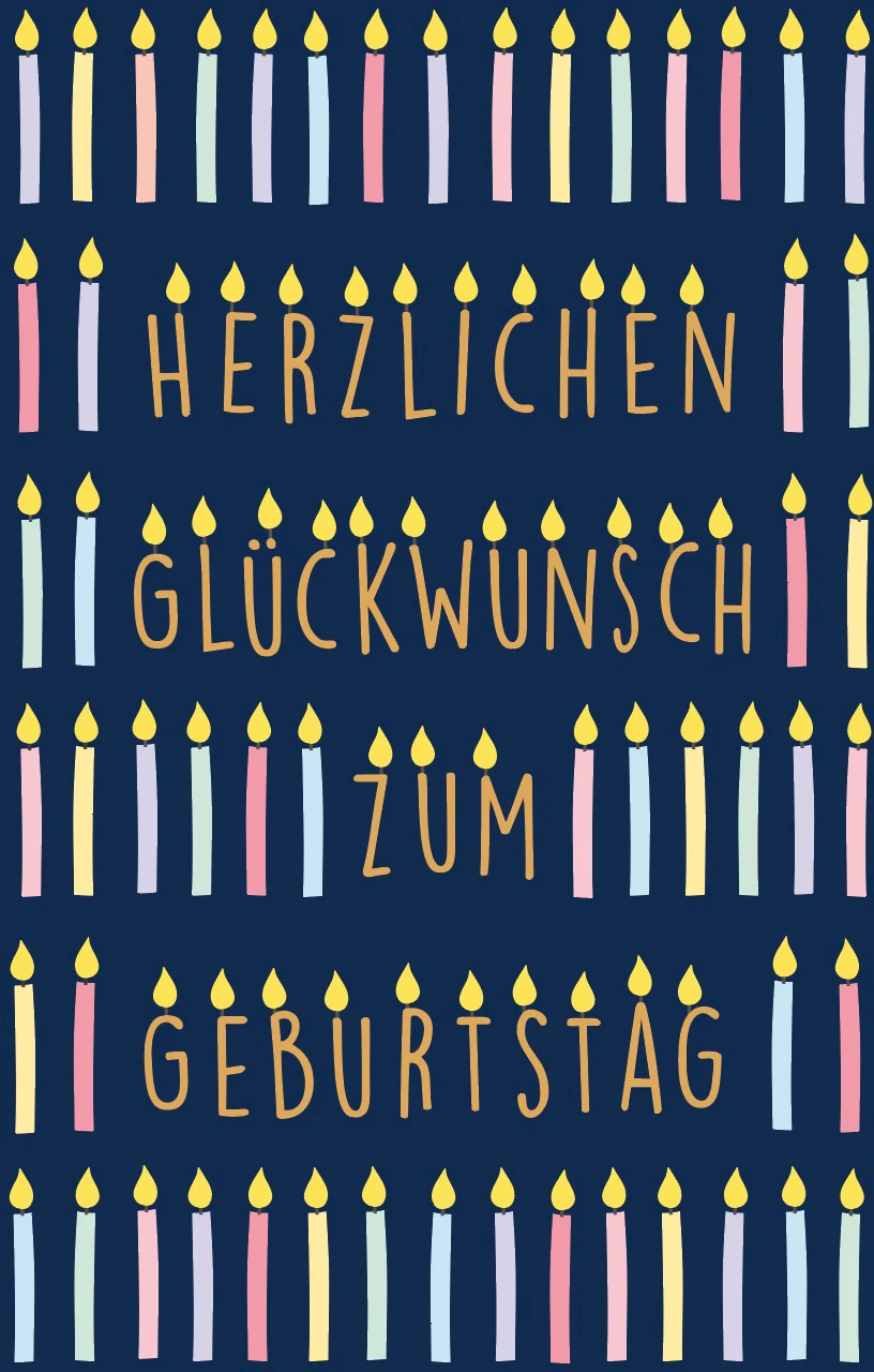 ABC Geburtstagskarte B6 51157 Bunte Kerzen