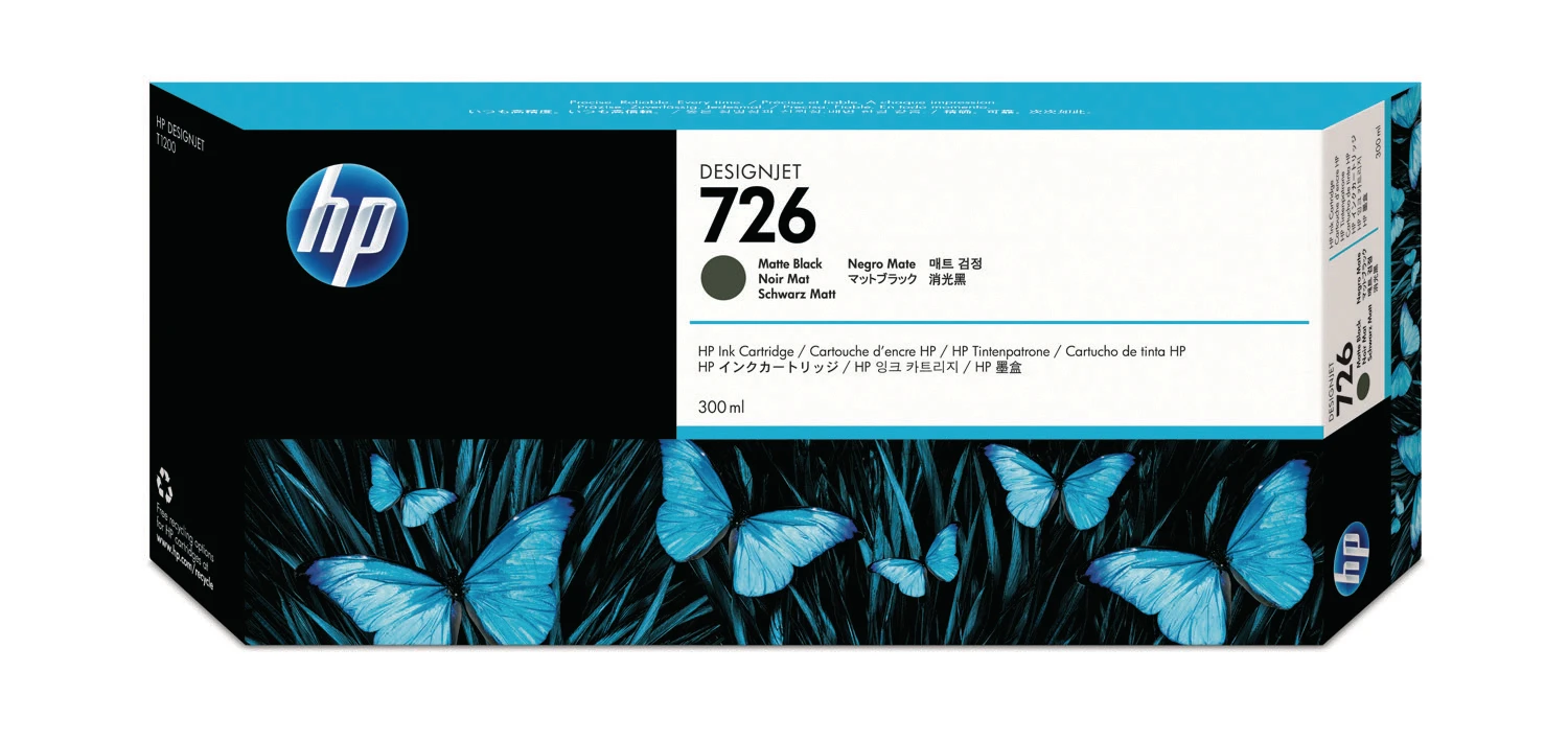 HP Tintenpatrone schwarz matt (CH575A, 726)