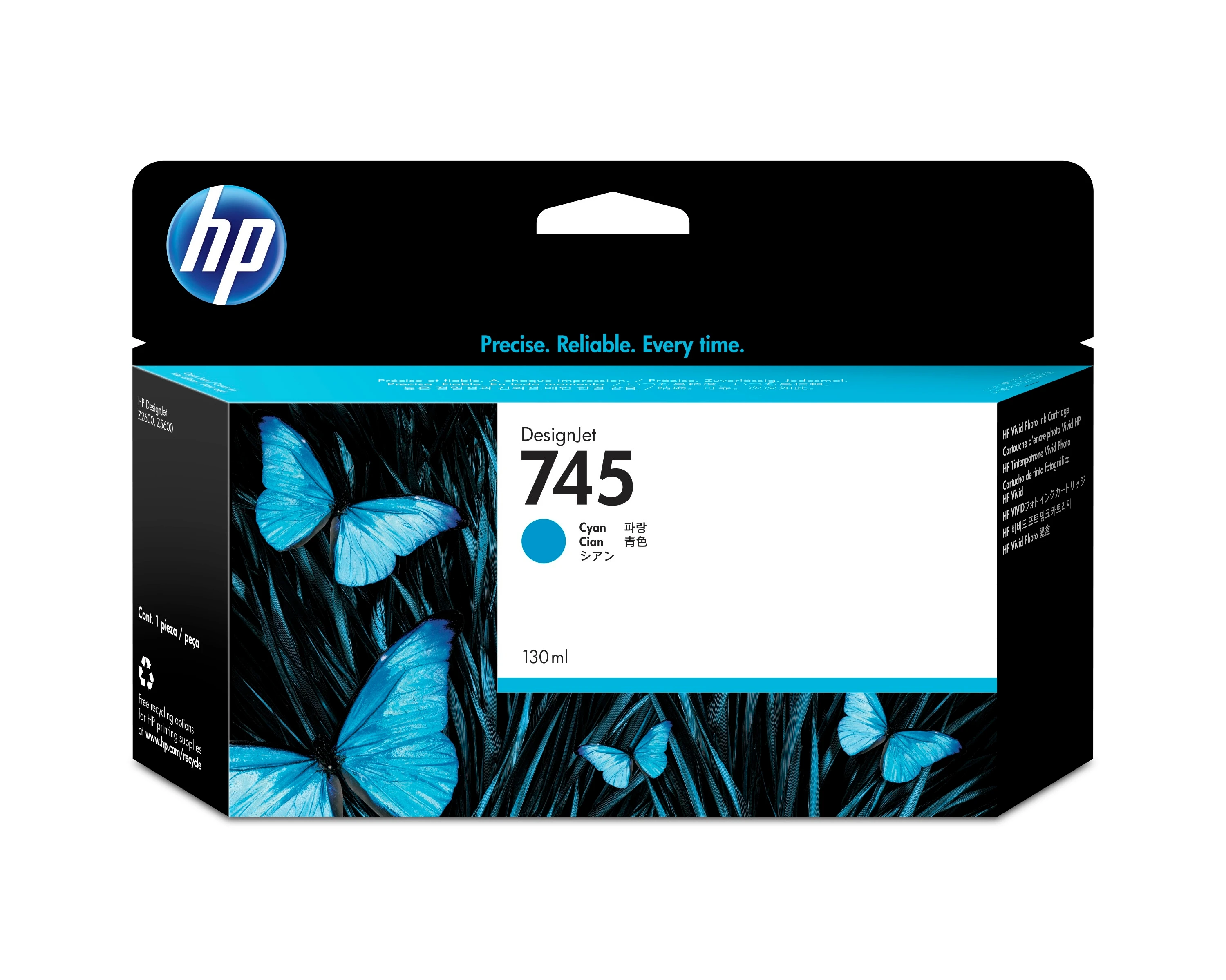 HP Tintenpatrone cyan (F9J97A, 745)