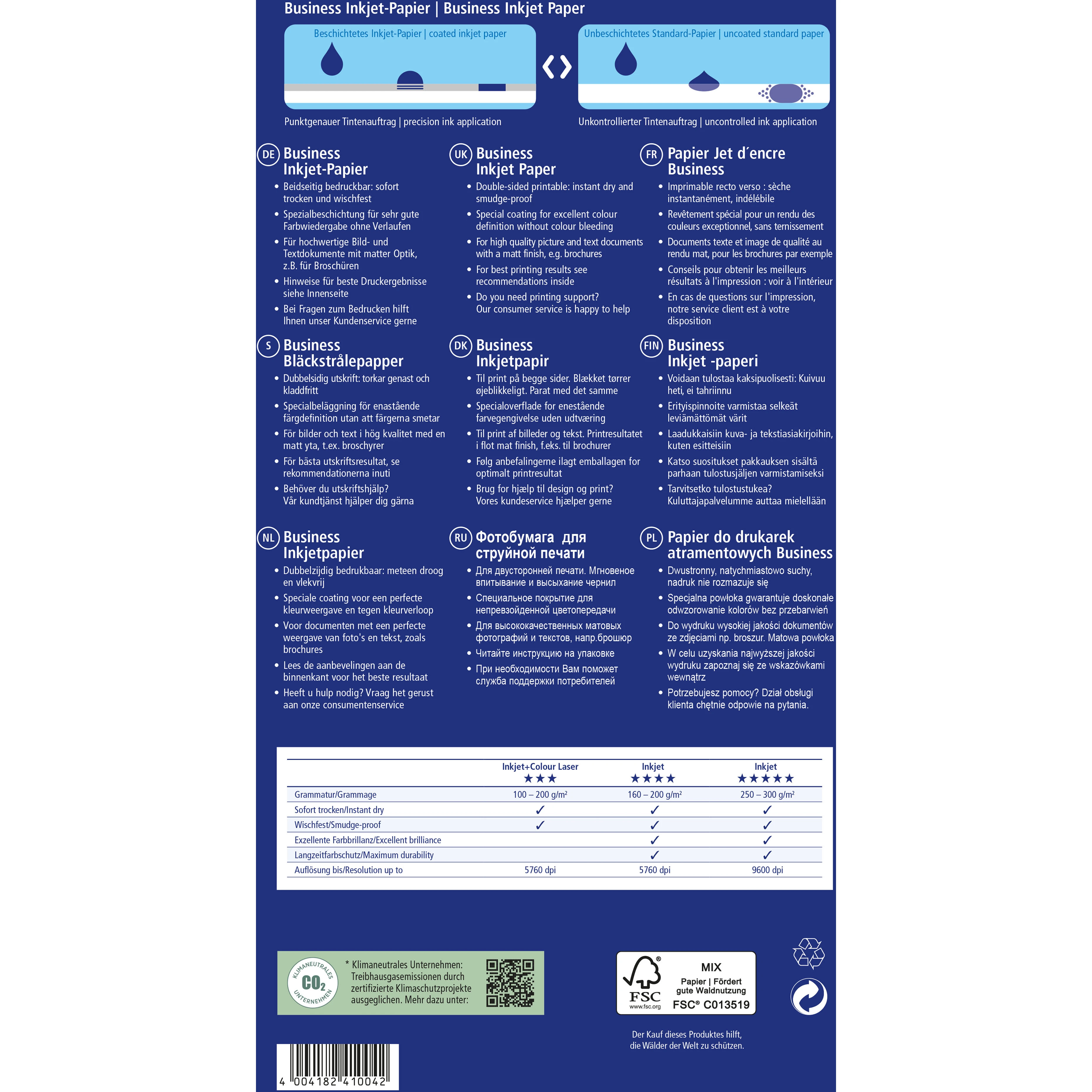 AVERY ZWECKFORM InkJet-Papier A4 2579-100 150g, weiss 100 Blatt