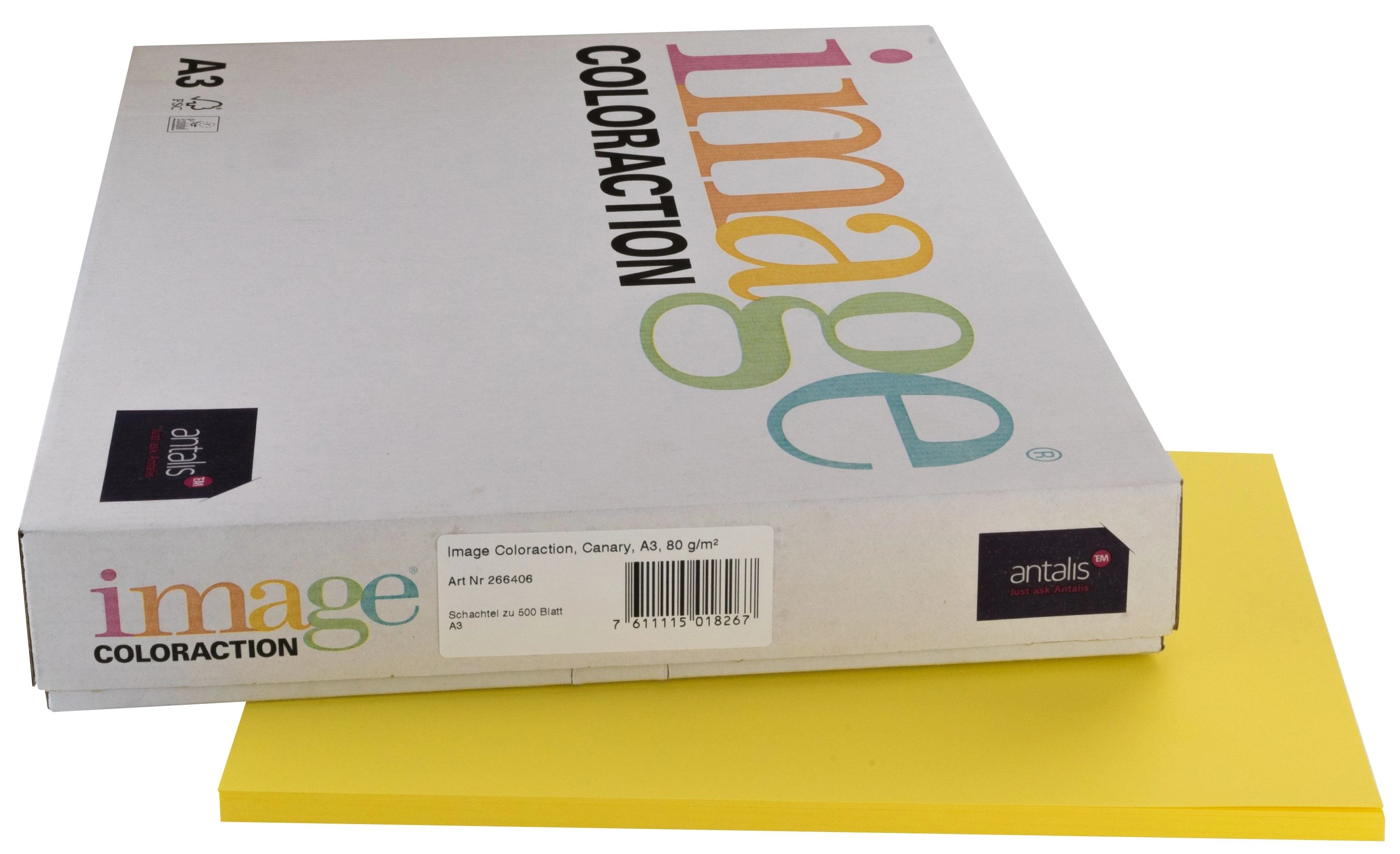 IMAGE COLORACTION Kopierpapier Canary A3 285483 120g, kanariengelb 250 Blatt