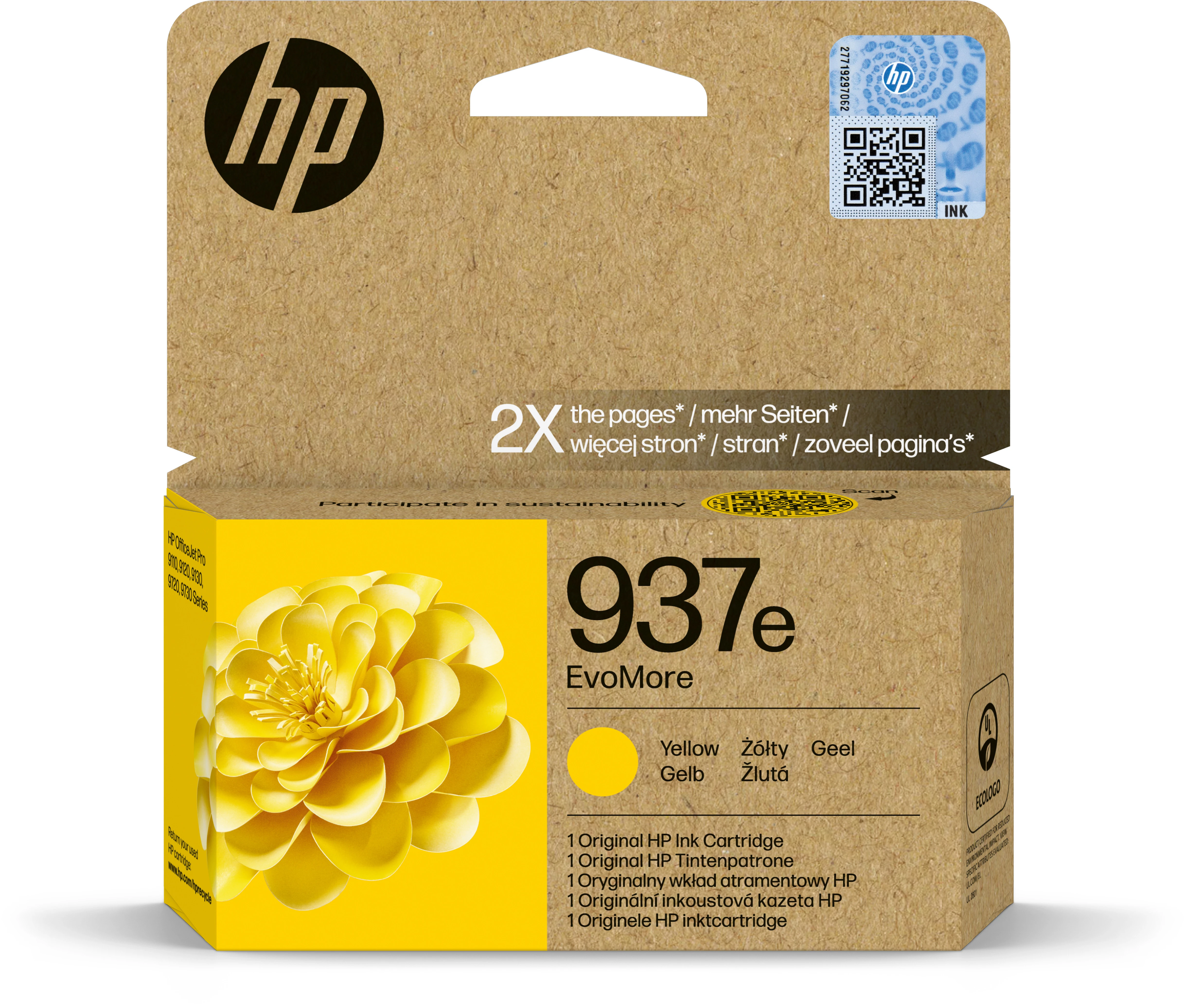 HP Tintendruckkopf EvoMore gelb HC (4S6W8NE, 937e)