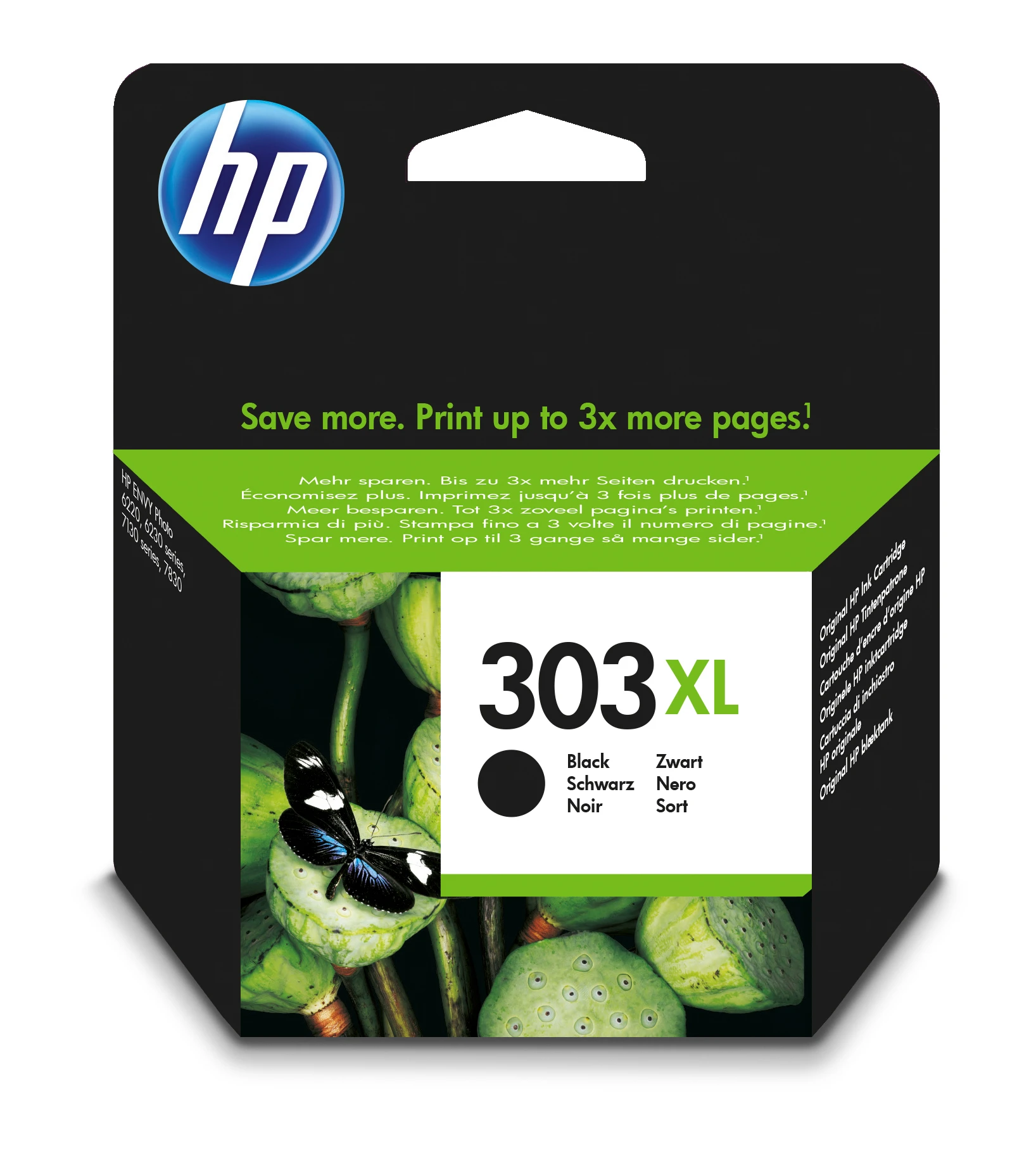 HP Tintendruckkopf schwarz HC (T6N04AE, 303XL)