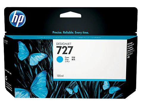 HP Tintenpatrone cyan HC (B3P19A, 727)