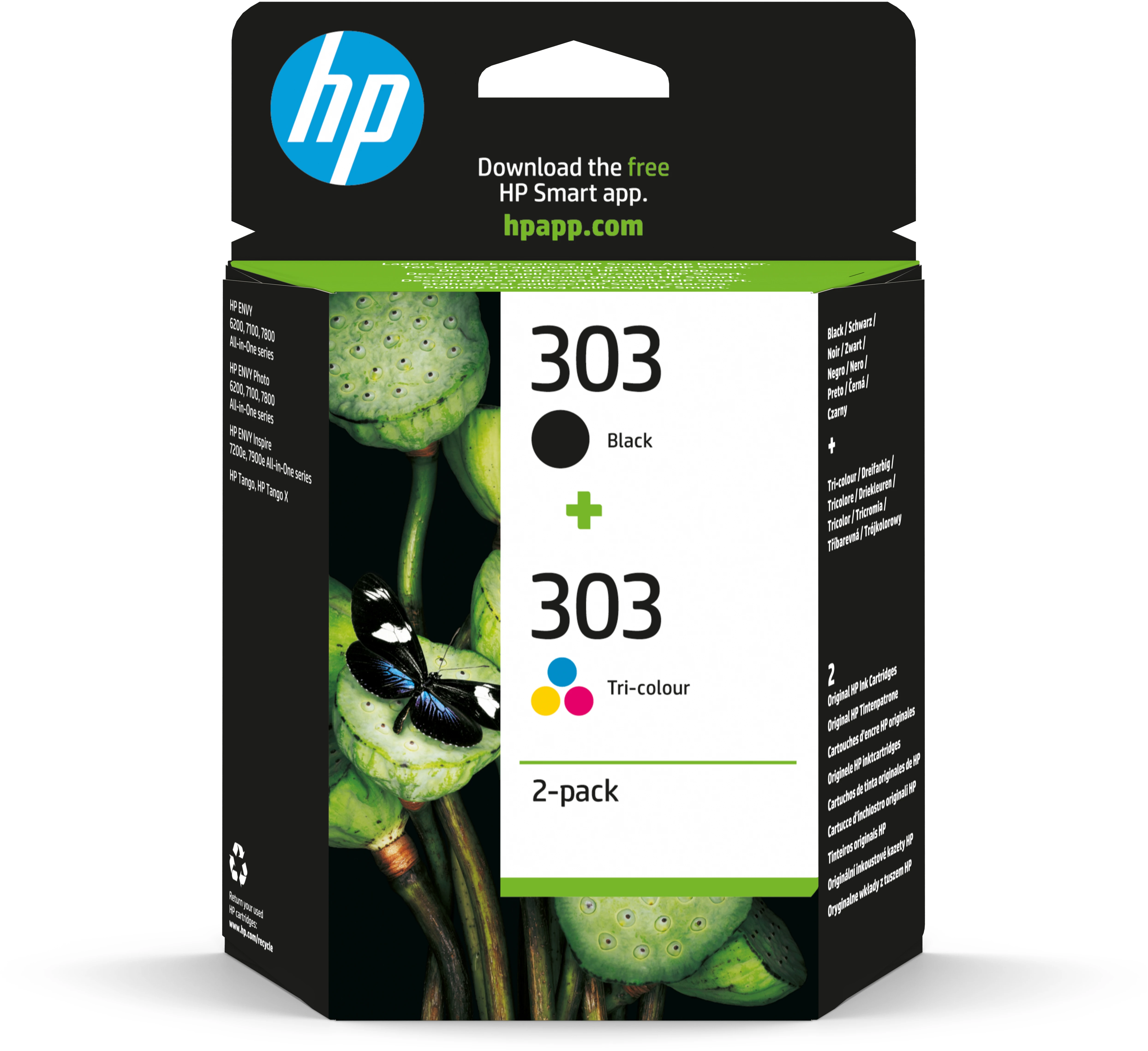 HP Tintendruckkopf 3-farbig, schwarz (3YM92AE, 303)