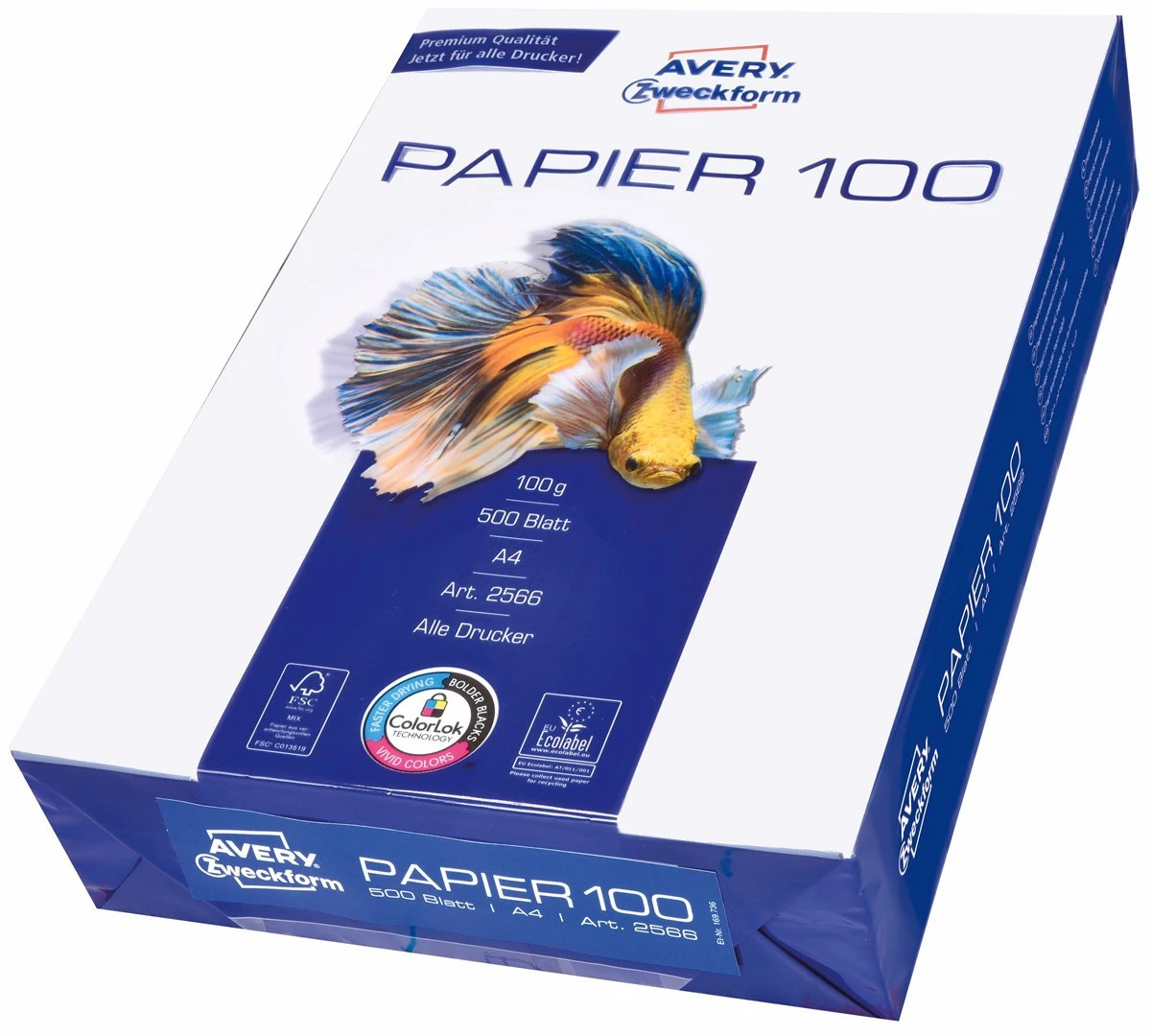 AVERY ZWECKFORM InkJet-Papier A4 2566 100g, weiss 500 Blatt