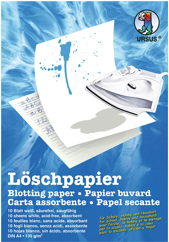 URSUS Löschpapier A4 3974600 135g, weiss 10 Blatt