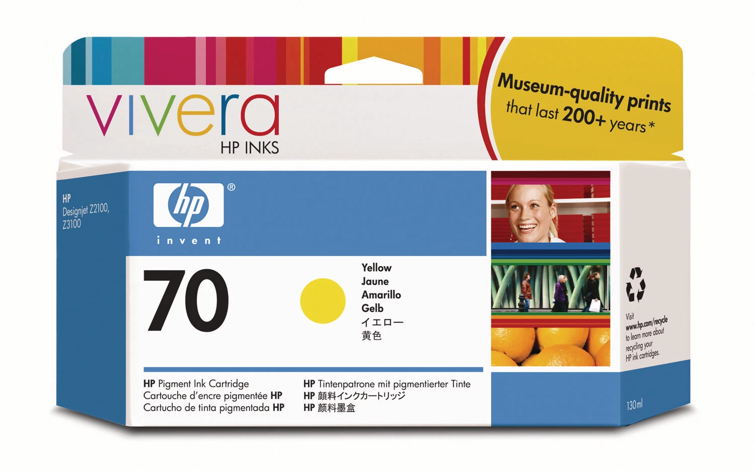 HP Tintenpatrone gelb (C9454A, 70)