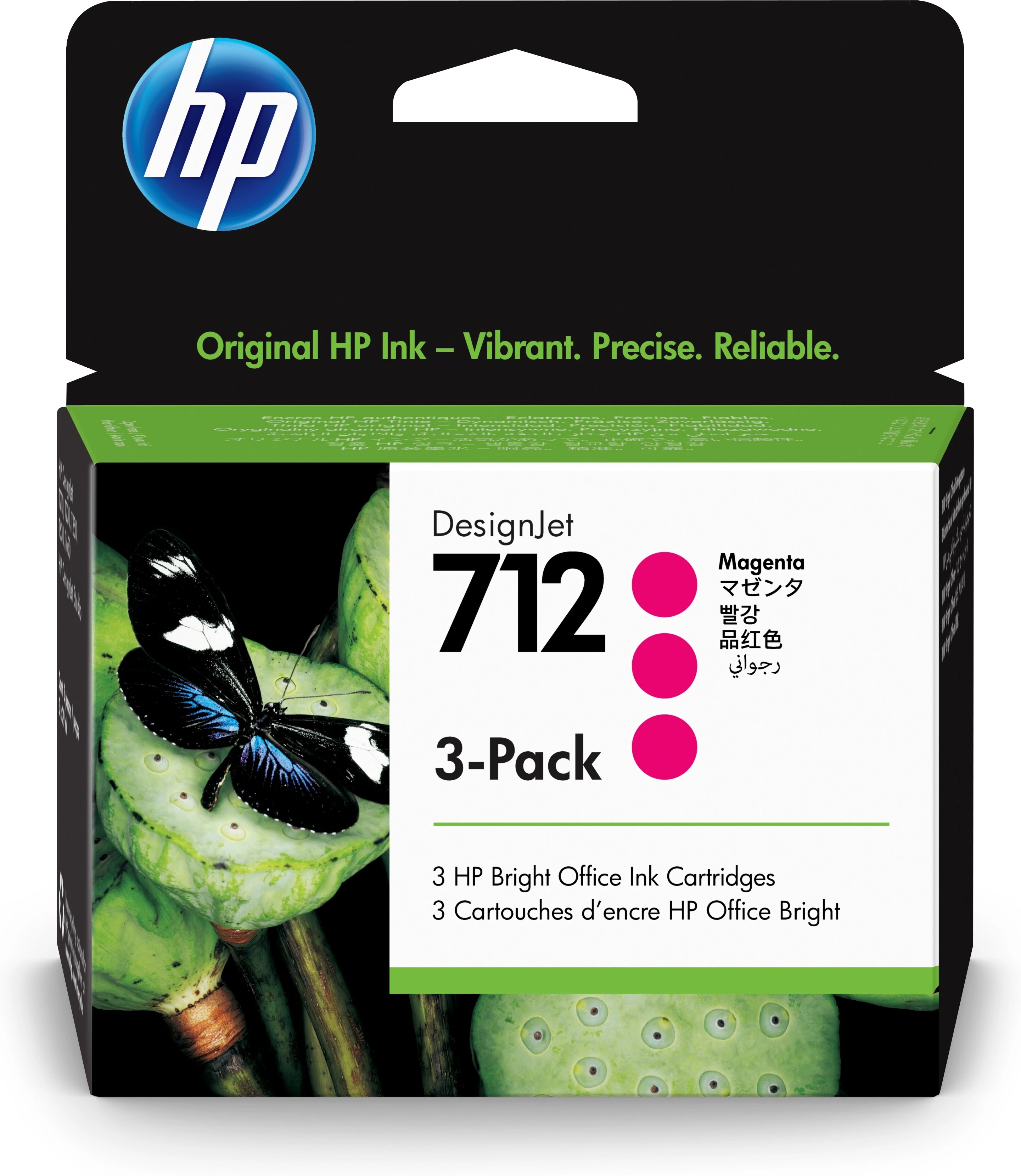 HP Tintenpatrone 3 x magenta (3ED78A, 712)