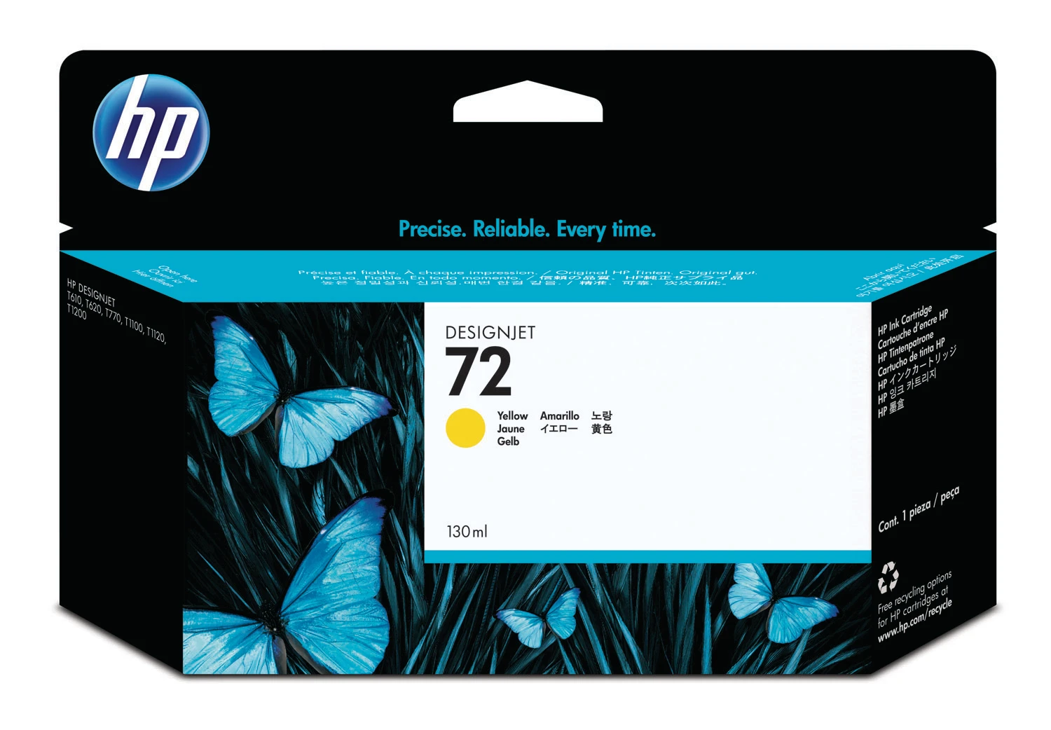HP Tintenpatrone gelb HC (C9373A, 72)