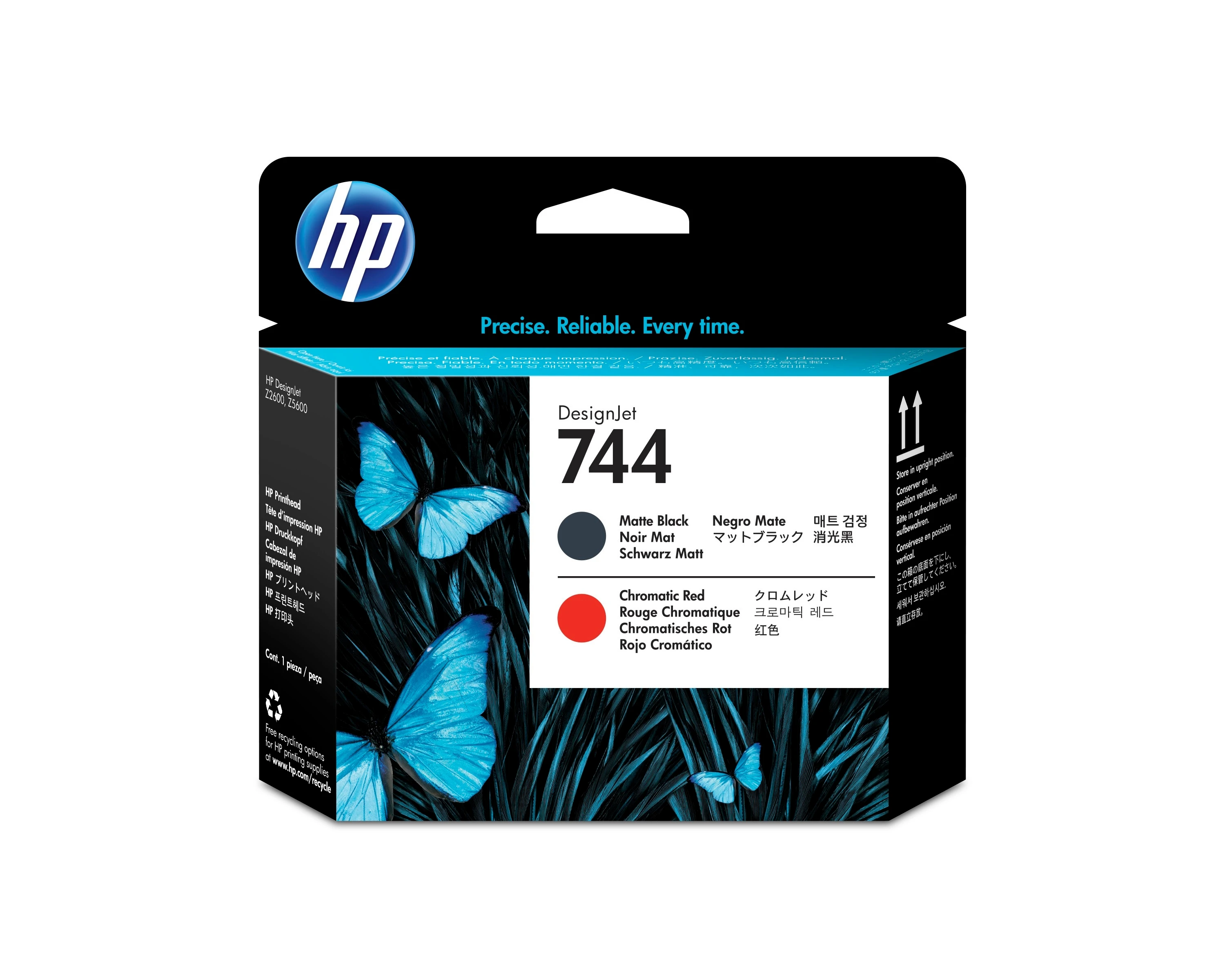HP Tintendruckkopf schwarz matt, rot (F9J88A, 744)