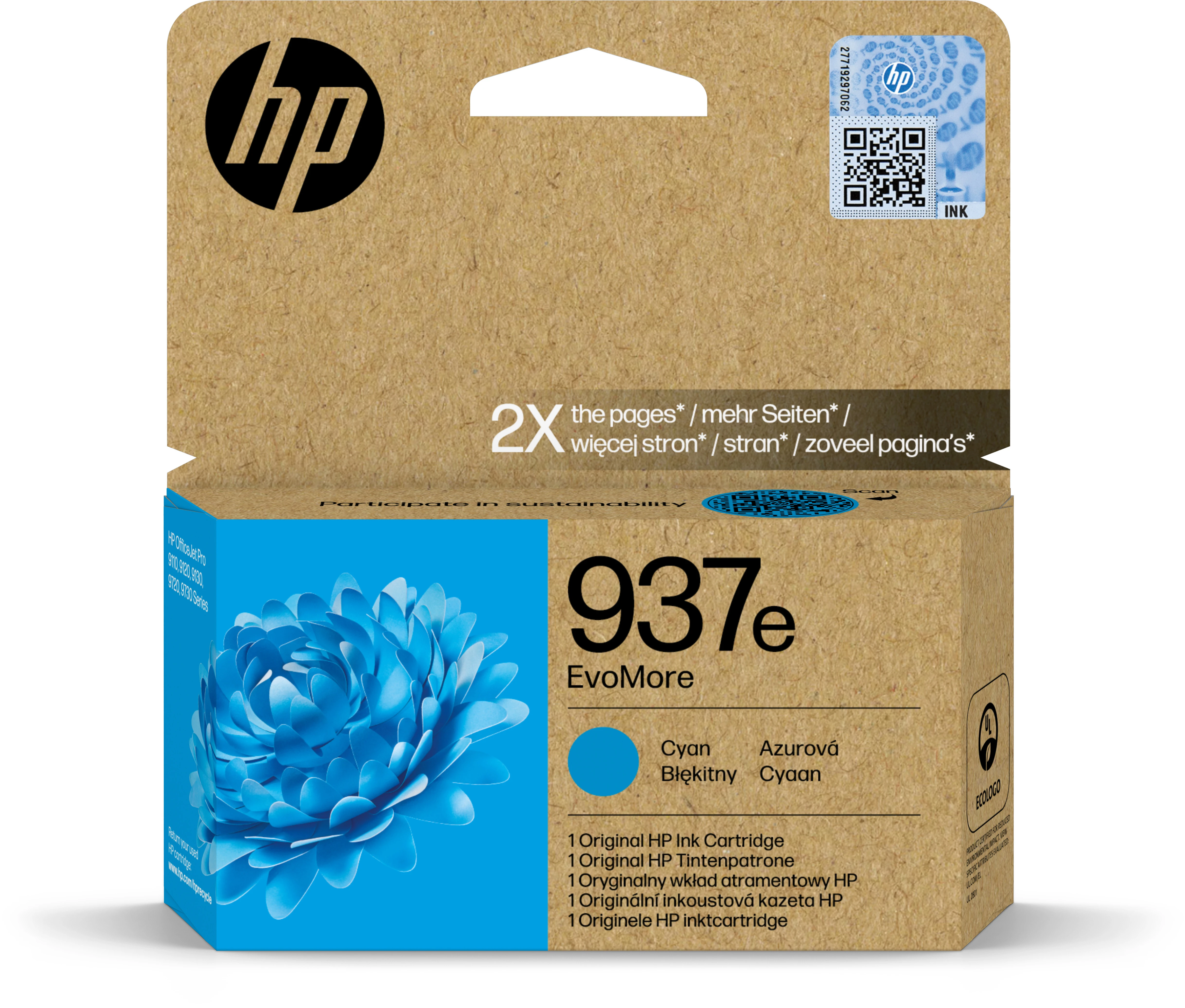 HP Tintendruckkopf EvoMore cyan HC (4S6W6NE, 937e)