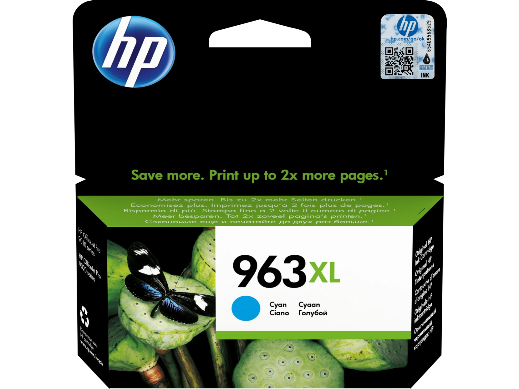 HP Tintenpatrone cyan HC (3JA27AE#BGX, 963XL)