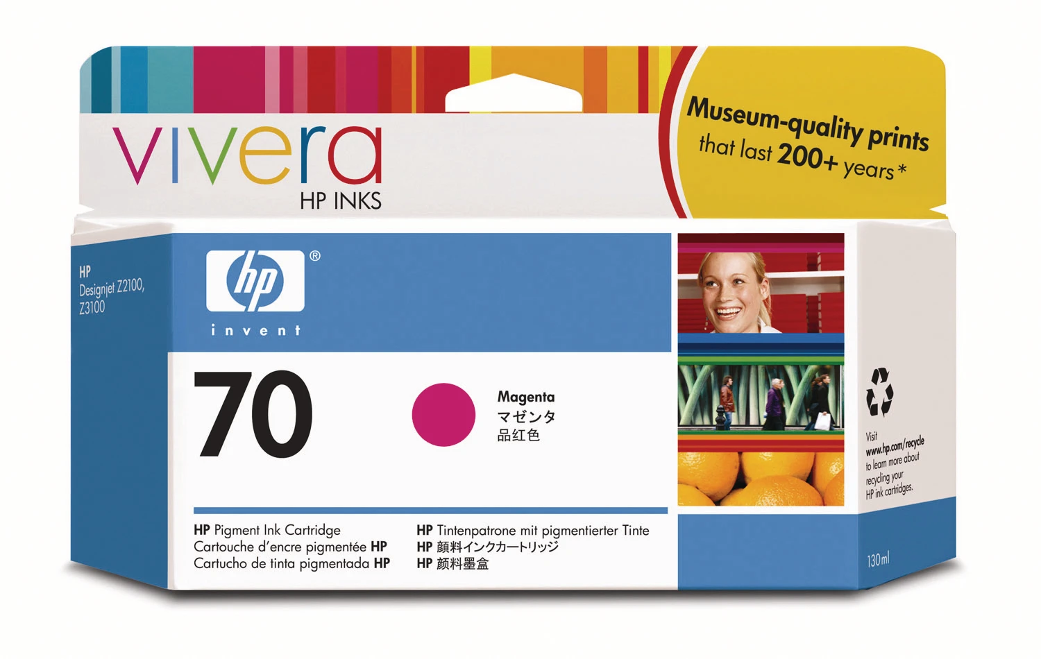 HP Tintenpatrone magenta (C9453A, 70)
