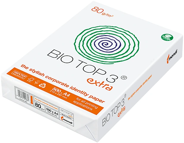BIO TOP 3 Kopierpapier A4 88008658 80g, weiss 500 Blatt