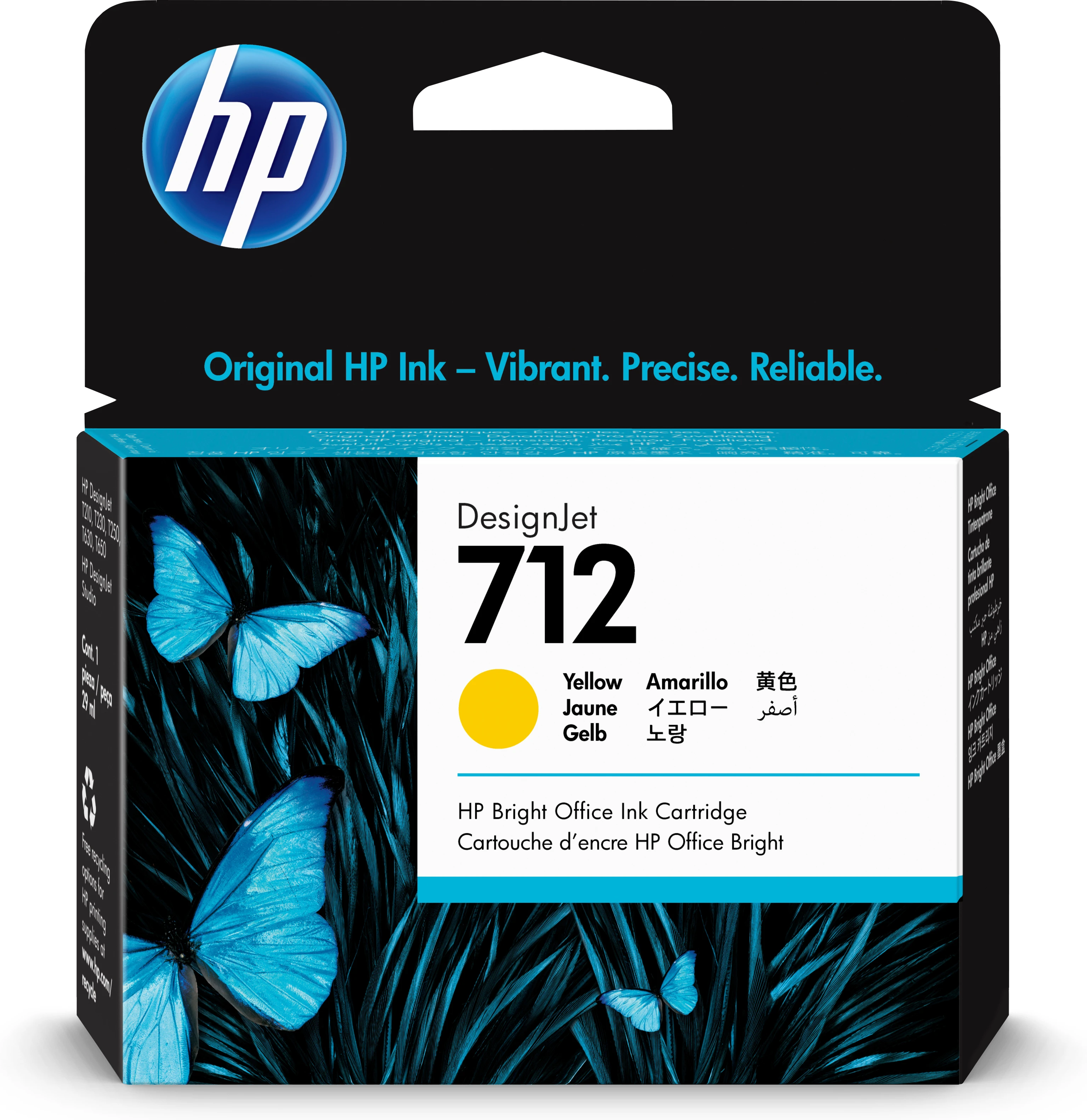 HP Tintenpatrone gelb (3ED69A, 712)