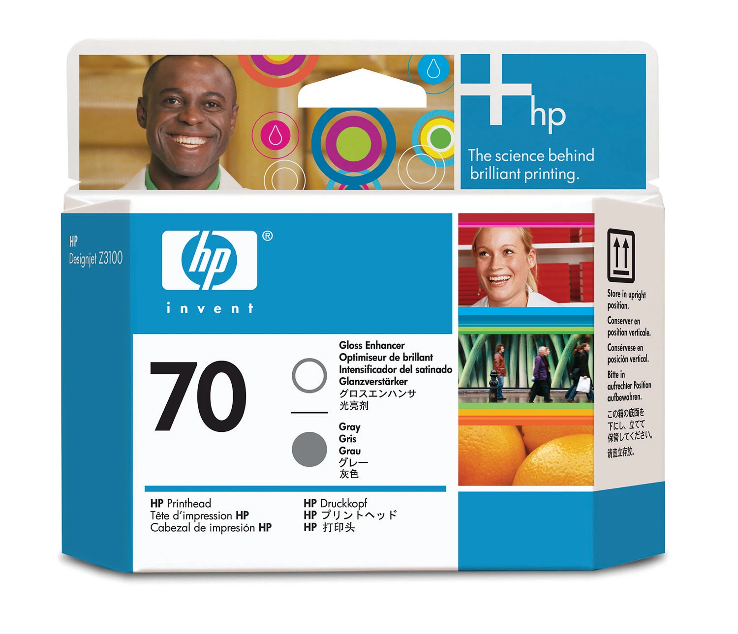 HP Tintendruckkopf Gloss Enhancer grau (C9410A, 70)