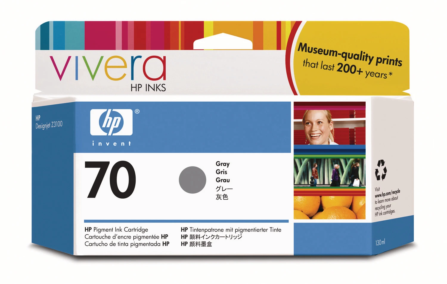 HP Tintenpatrone grau (C9450A, 70)