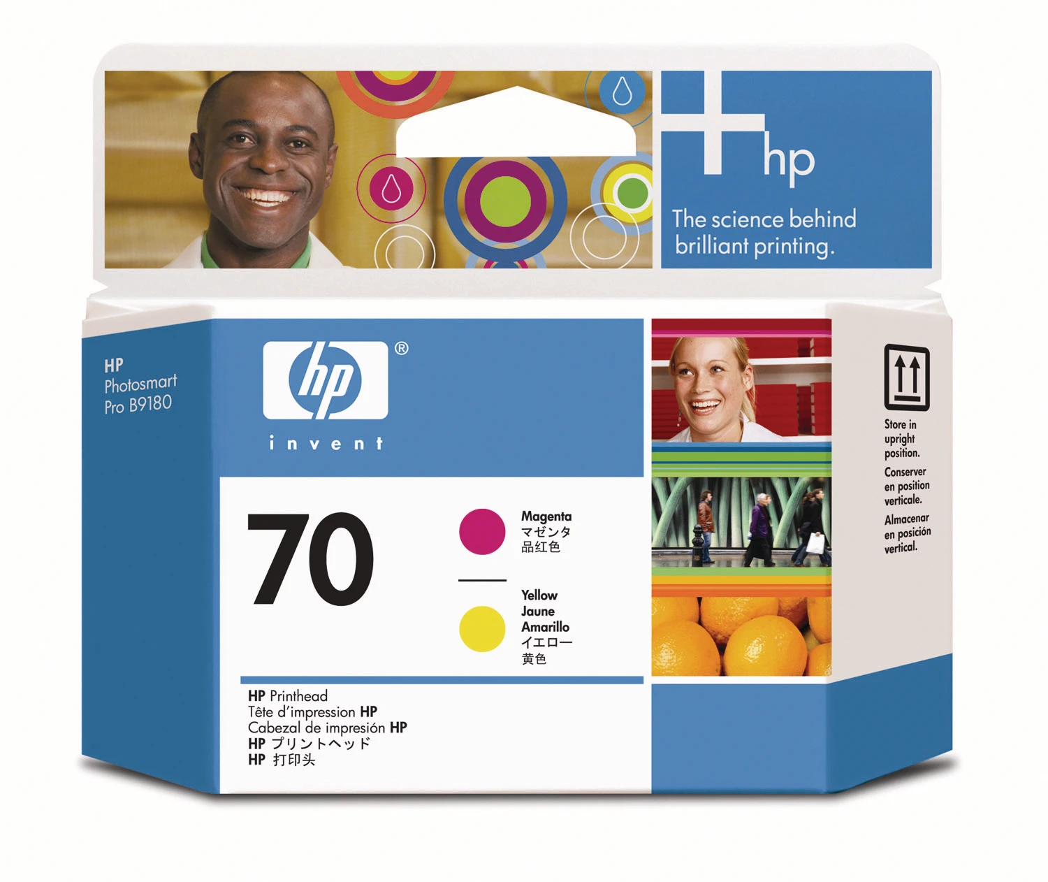 HP Tintendruckkopf magenta/gelb (C9406A, 70)