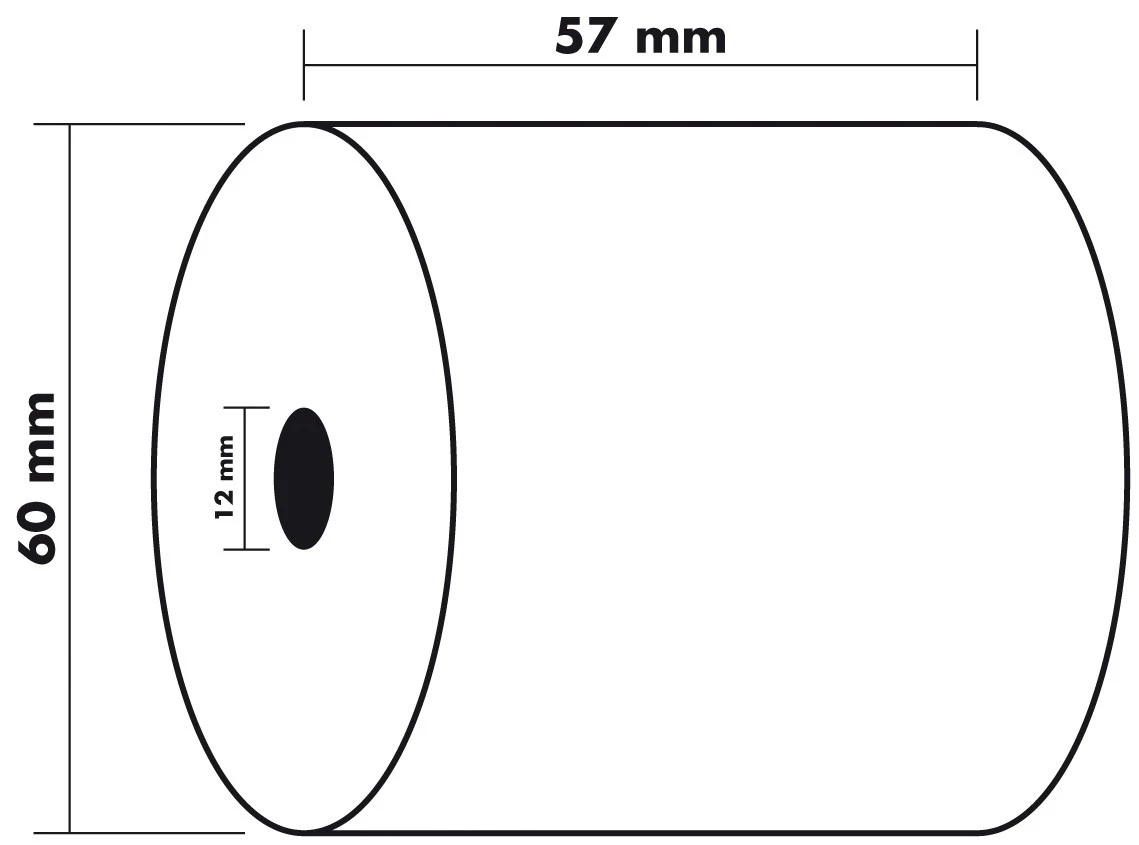 EXACOMPTA Rolle Thermopapier 10 Stk. 43347E 57x60mmx44m für Kasse
