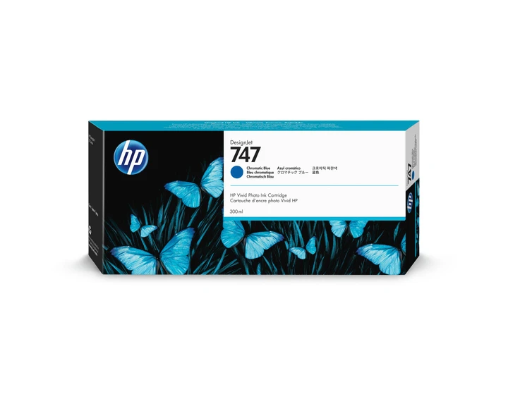 HP Tintenpatrone chromatic blau (P2V85A, 747)