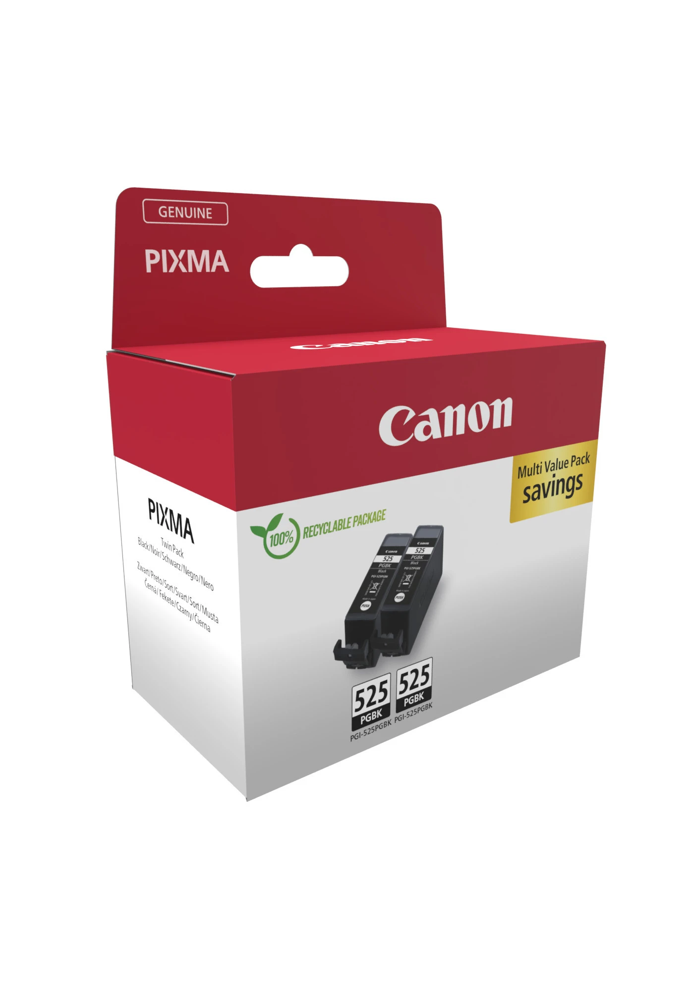4529B017 CANON PGI525PGBK Pixma Tinte (2) black w/o SEC Cardboard 2x19ml