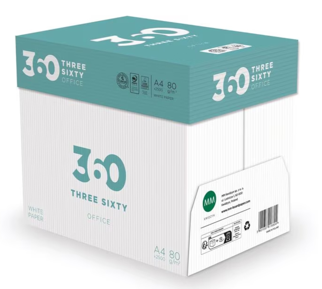 360 Kopierpapier Office A4, Weiss, 80 g/m², 2500 Blatt