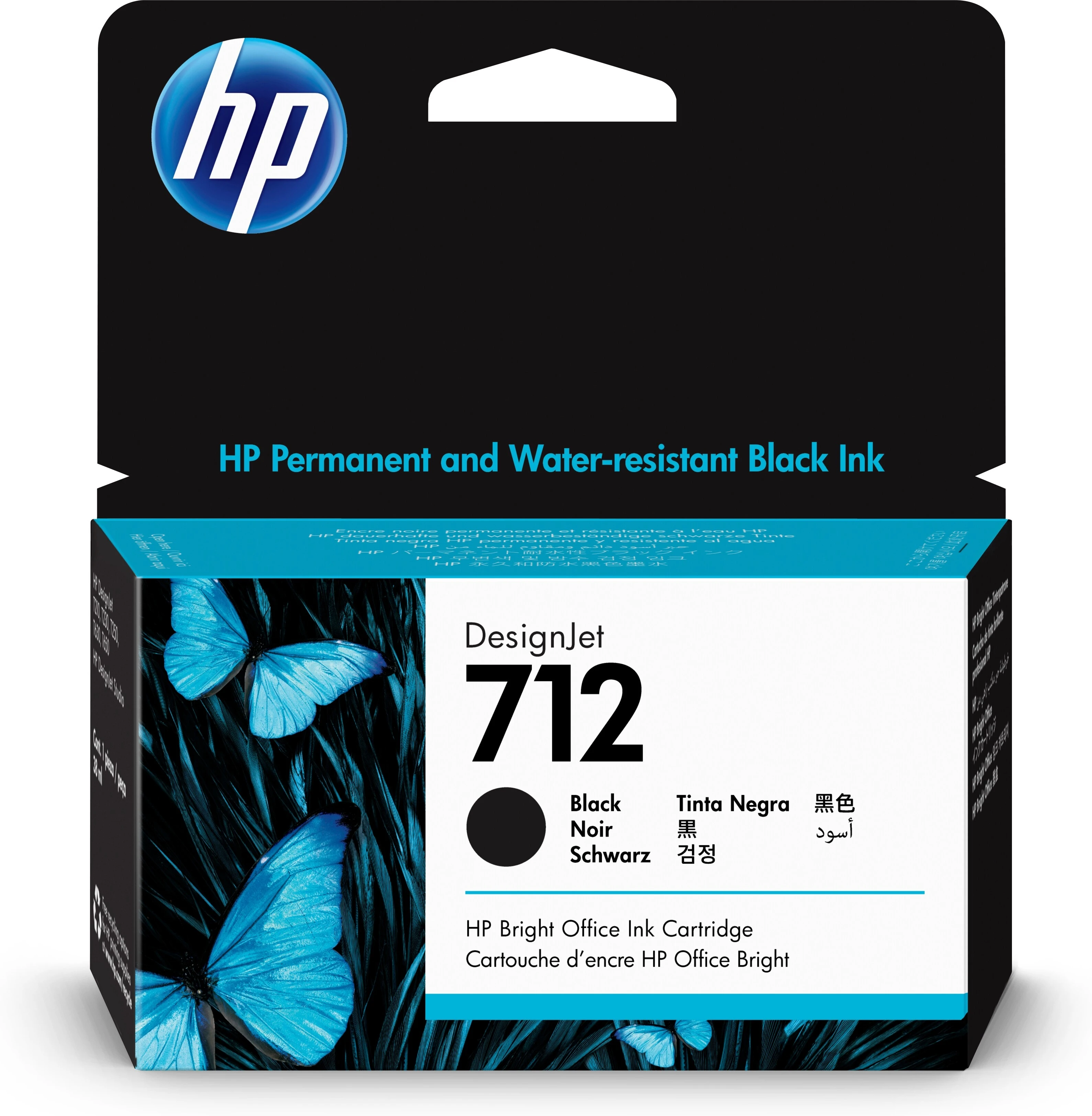 HP Tintenpatrone schwarz SC (3ED70A, 712)