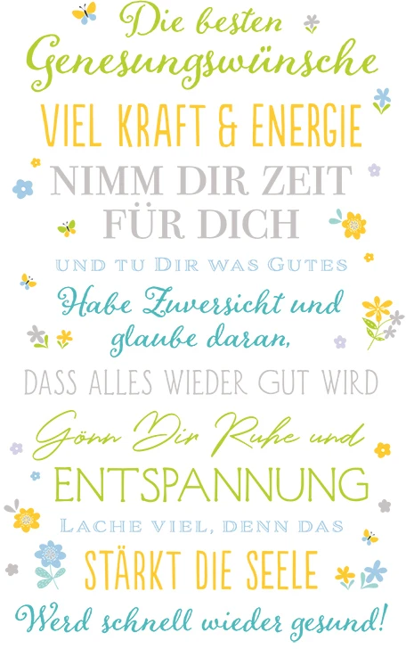 ABC Glückwunscharte Genesung DE B6 52300 Gute Ratschläge
