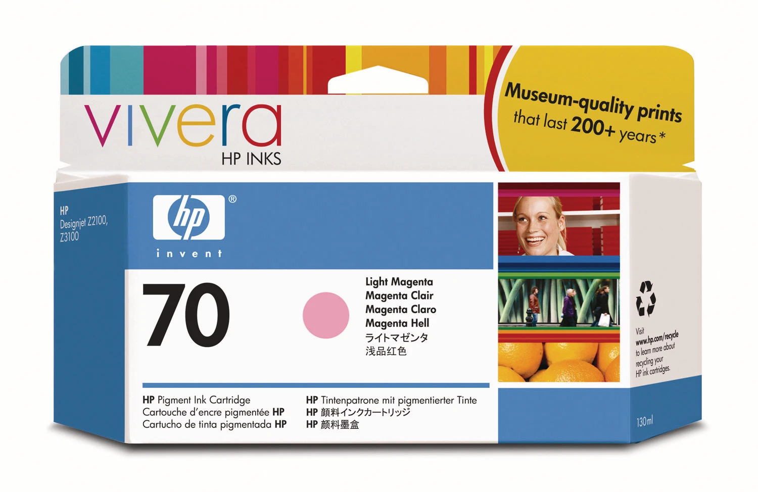 HP Tintenpatrone magenta light (C9455A, 70)