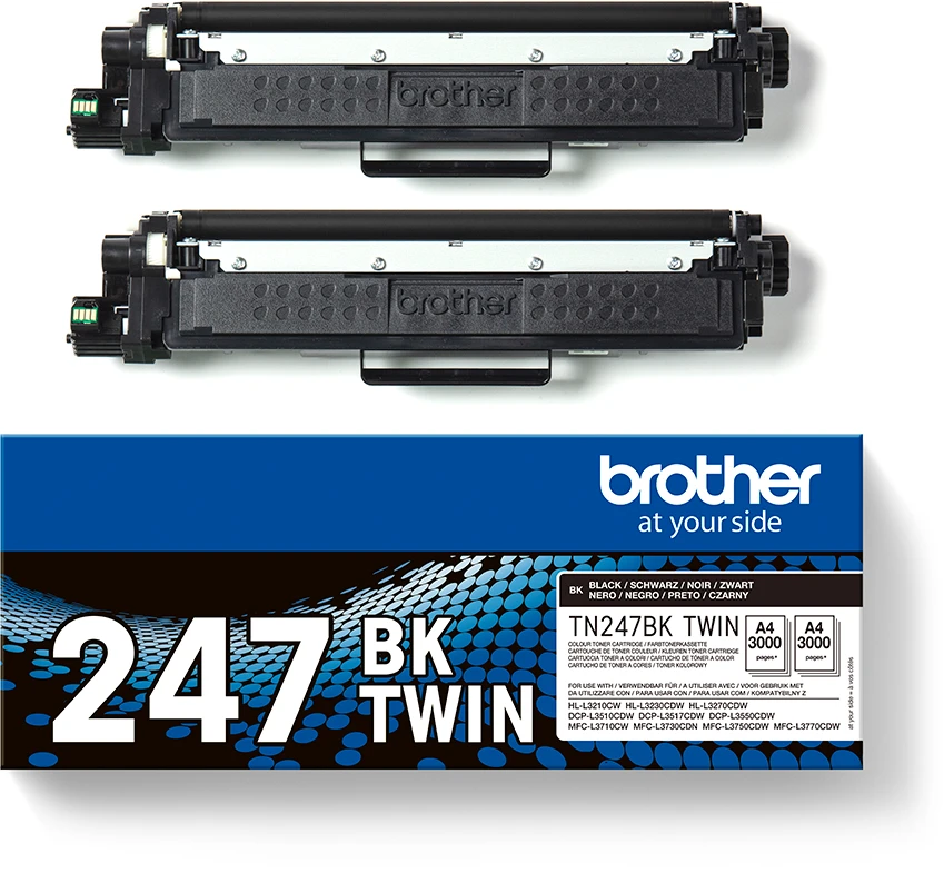 BROTHER Toner HY Twin Pack schwarz TN-247BKTWIN HL-L3210CW 2x3000 Seiten