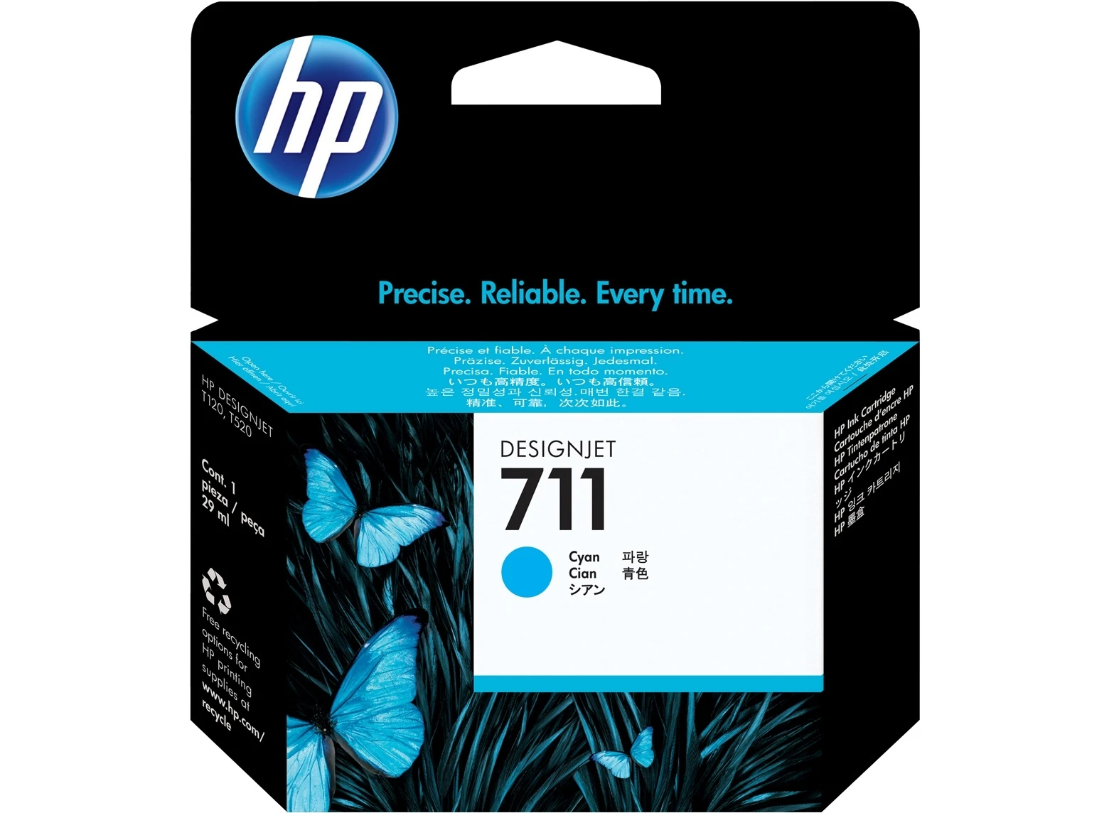 HP Tintenpatrone cyan (CZ130A, 711)