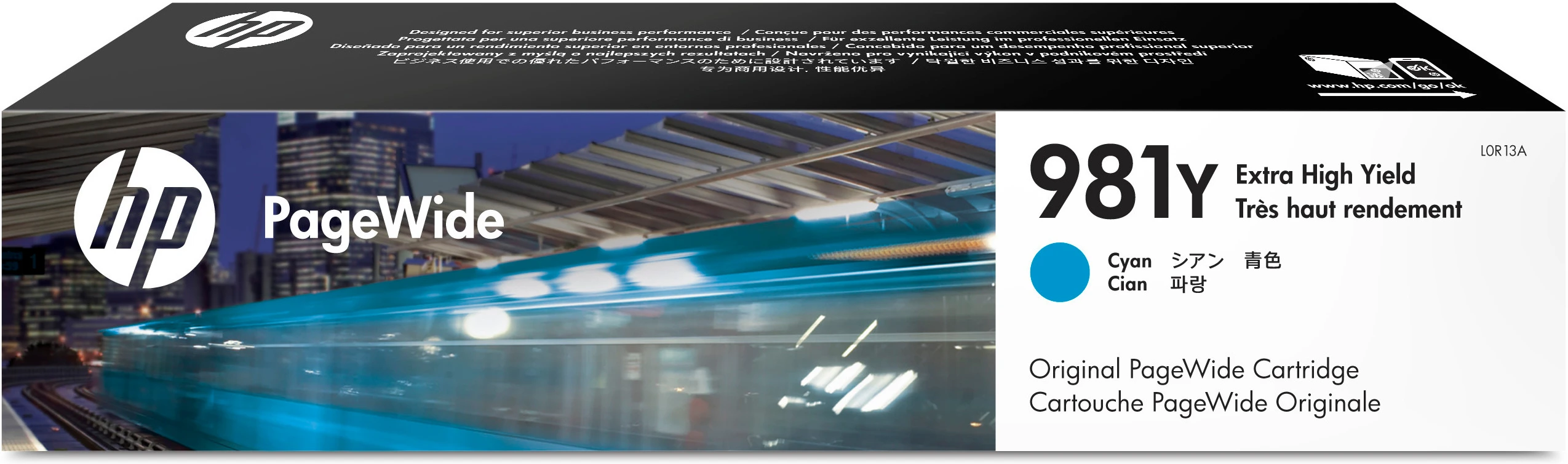 HP Tintenpatrone cyan HC plus (L0R13A, 981Y)