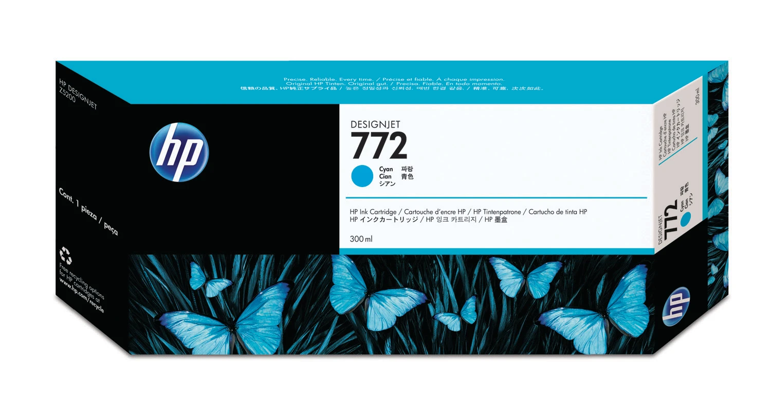 HP Tintendruckkopf cyan (CN636A, 772)